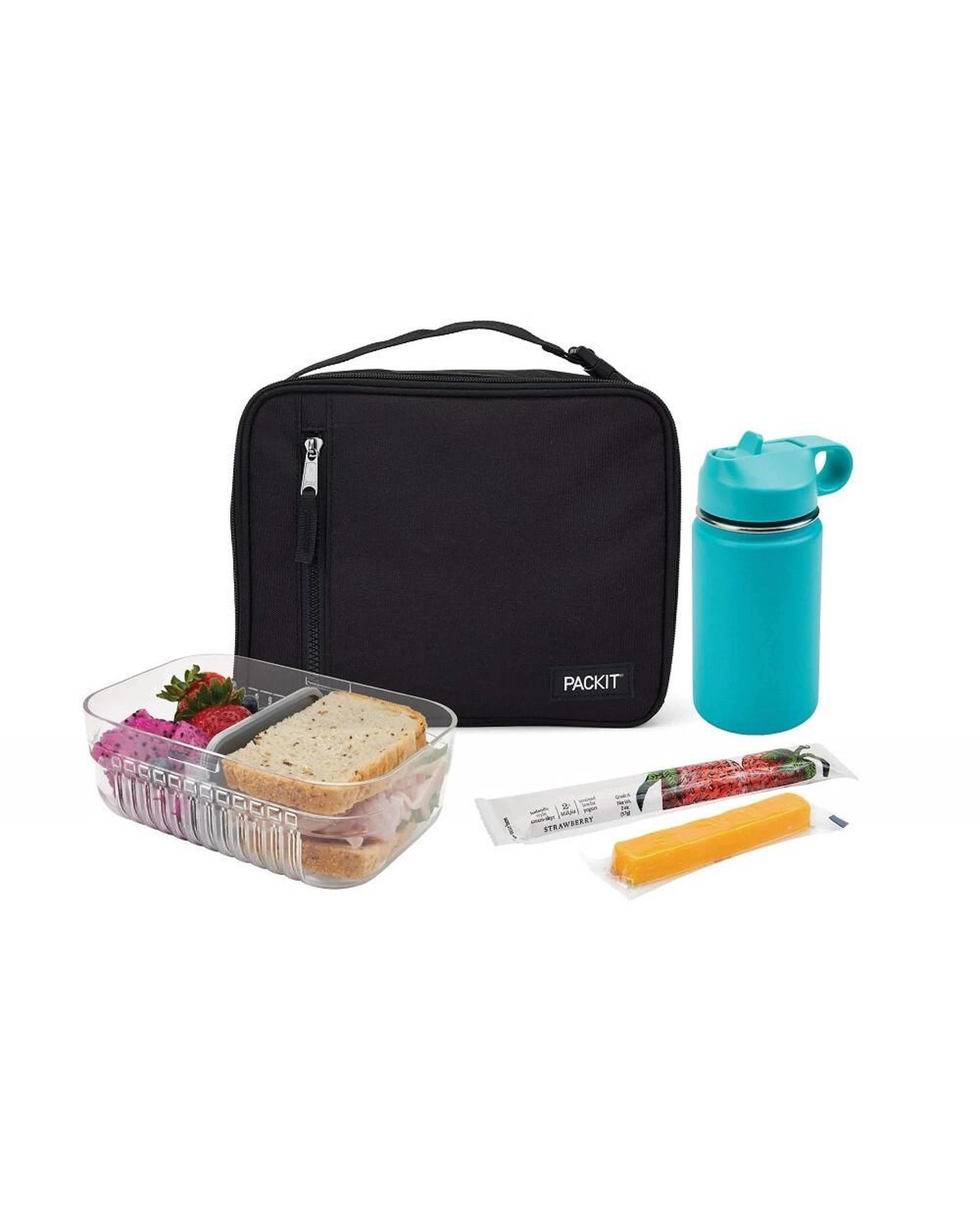2 PackIt Classic Cooler Lunch Box Bag Freeze and Go  Black, 2 of 6