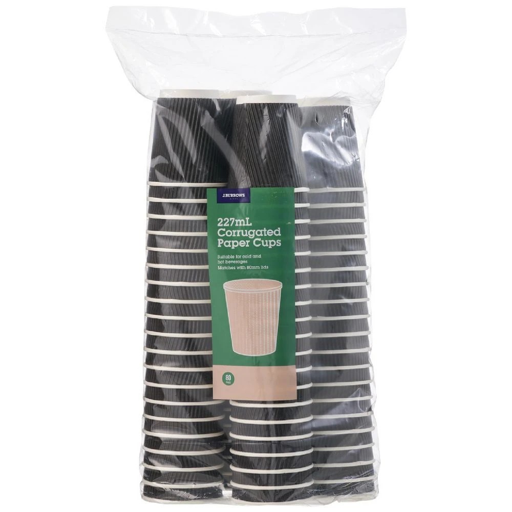 1 J.Burrows Corrugated Cups 227mL 480 Pack, 1 of 4
