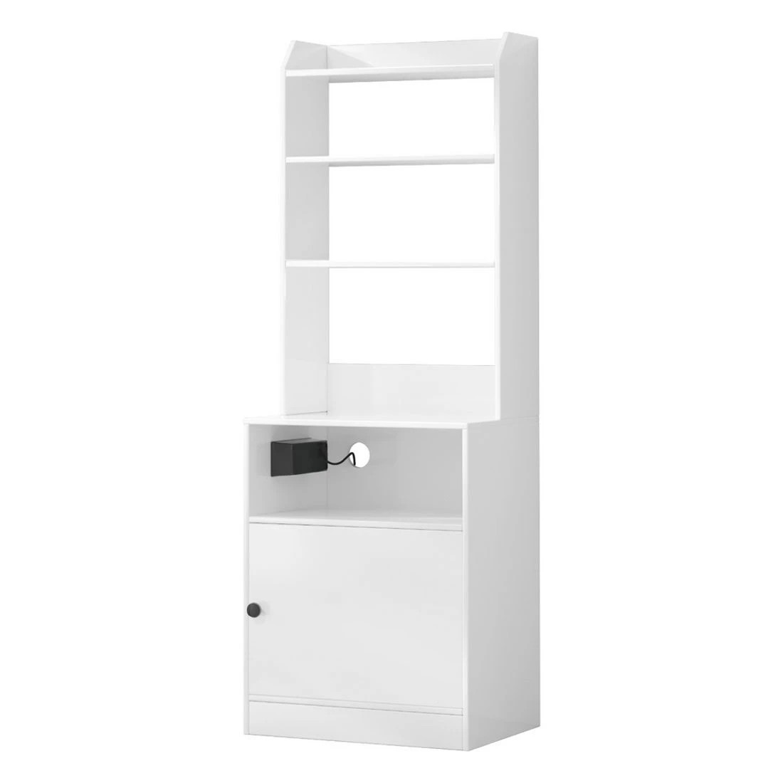 1 Artiss Bedside Table Nightstand Charging Station - White, 1 of 8