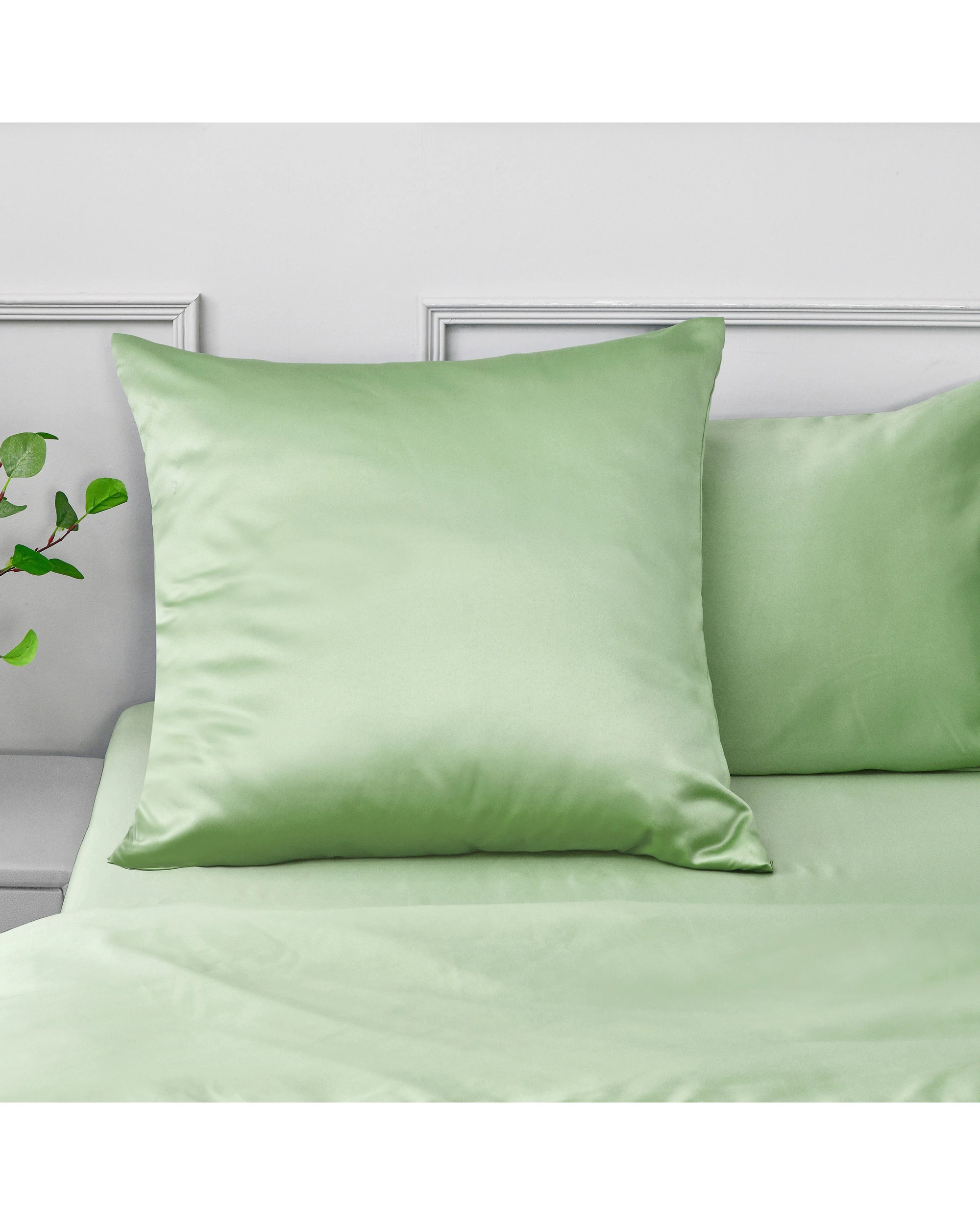 1 Dreamaker Matte Satin Euro Pillowcase - Sage, 1 of 5