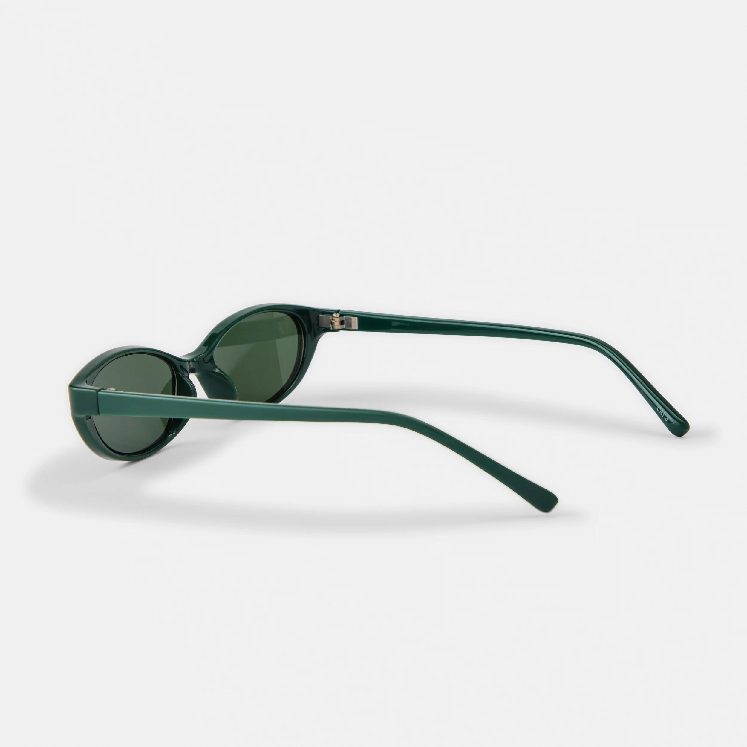 3 Thin Cat Eye Sunglasses Green1, 3 of 5