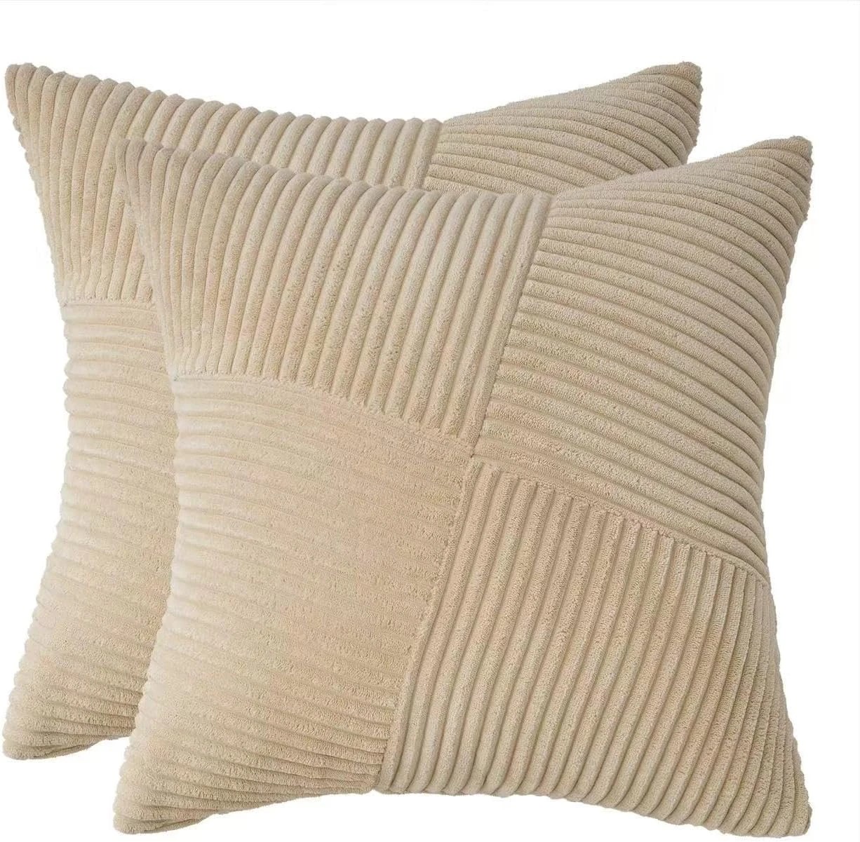 2 Gioia Casa 2-Pack Corduroy Windmill Inspired Cushion Covers 45x45cm - Beige, 2 of 2