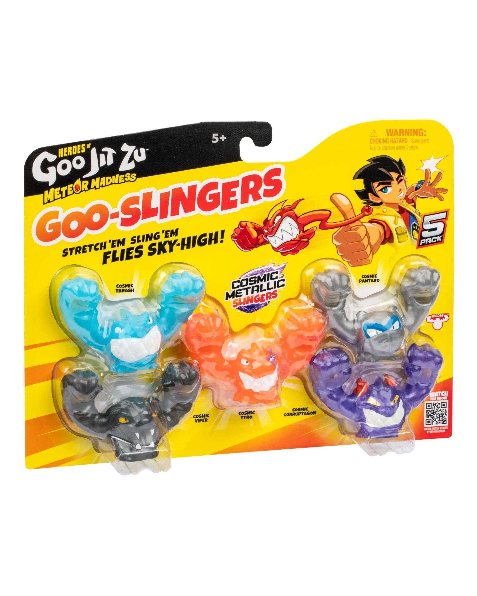 2 Heroes of Goo-Jit-Zu Series 13 Meteor Madness Goo Slingers Cosmic Metallic Slingers 5 Pack, 2 of 6