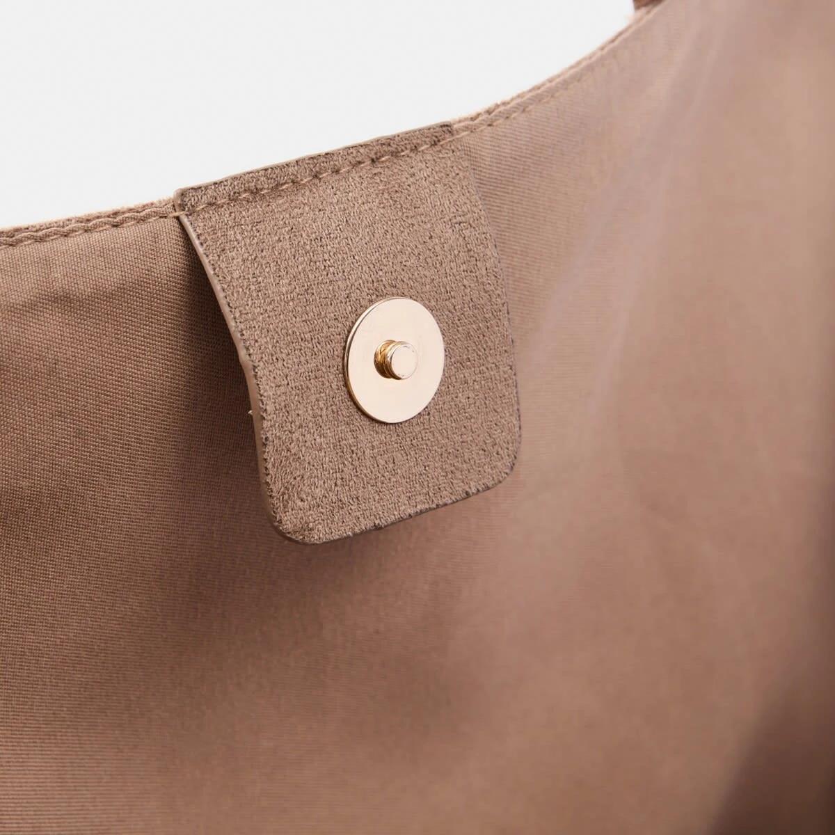 4 Suedette Tote Bag Soft Mocha, 4 of 5