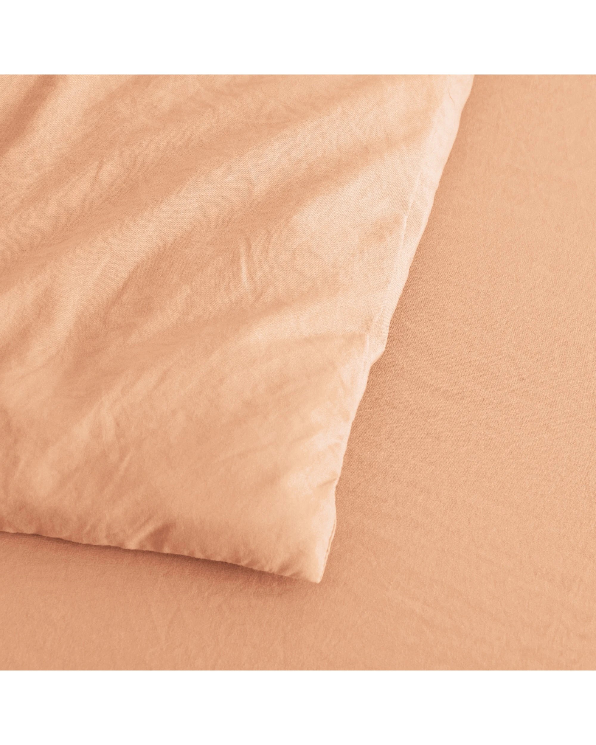 3 Dreamaker Superfine Washed Microfibre Quilt Cover Set - Queen Bed - Peach, 3 of 7