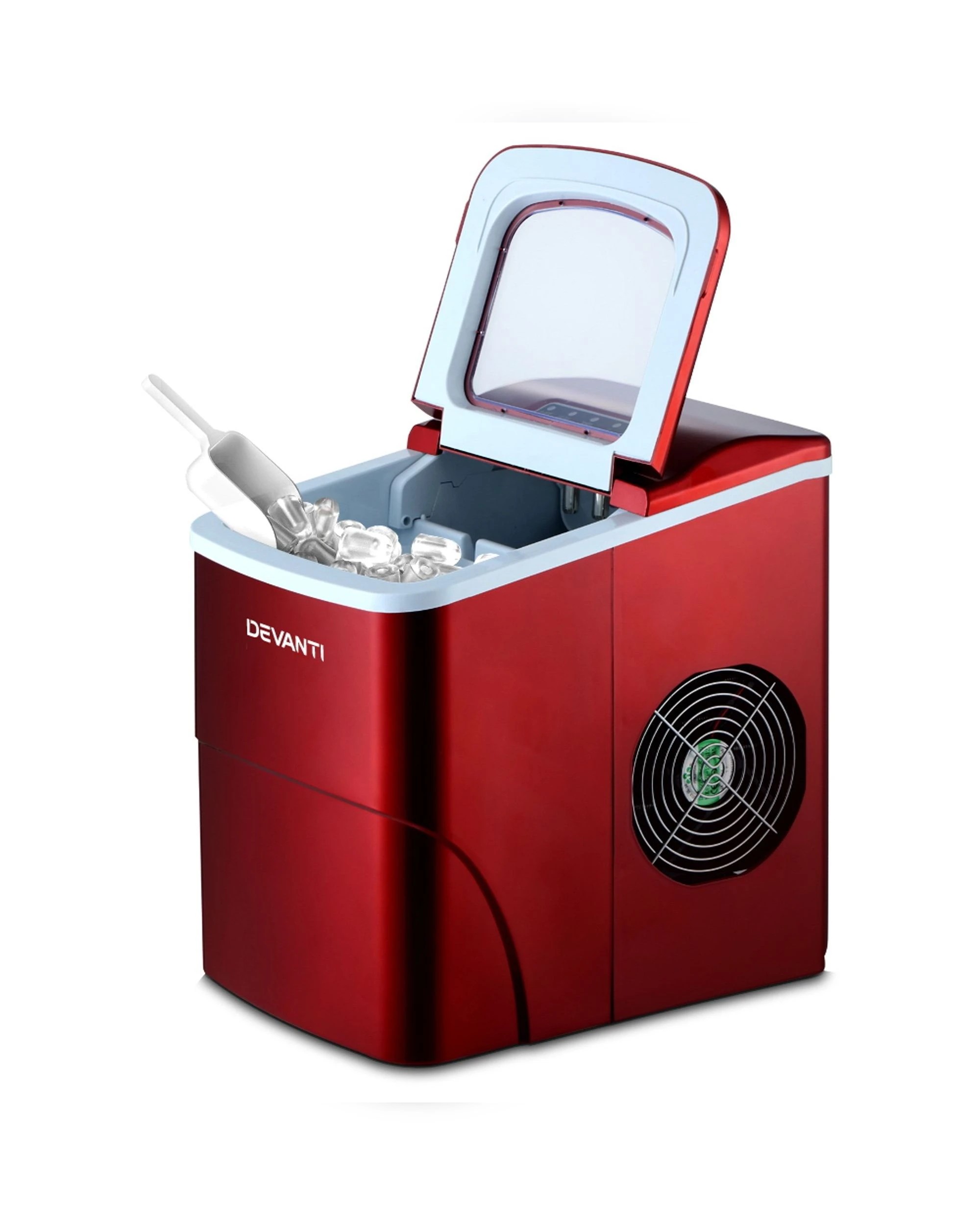 3 Devanti 12kg Ice Maker Machine - Red, 3 of 8