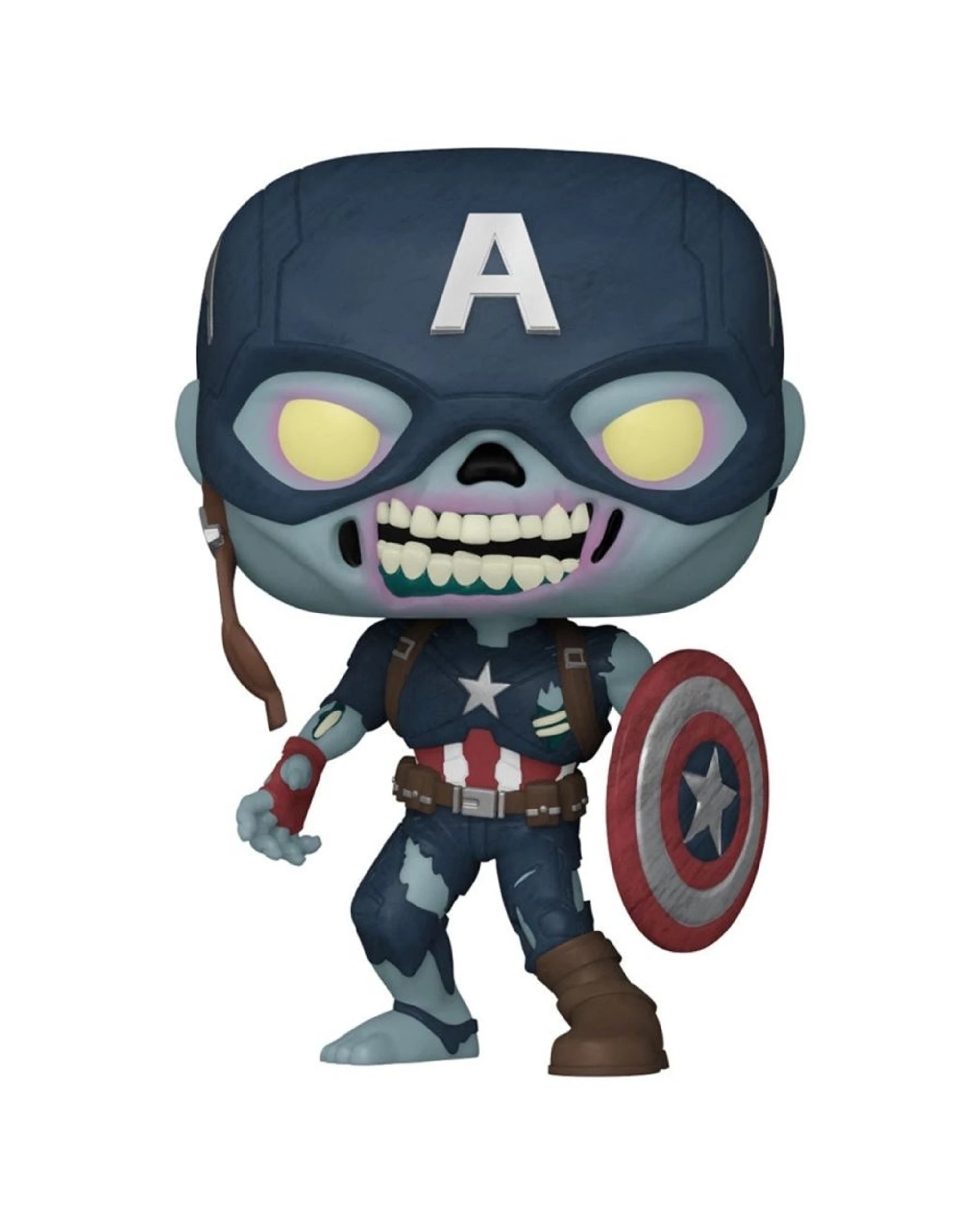 1 Pop Vinyl Figurine What If - Zombie Captain America 10cm Action Figure - Multi, 1 of 3