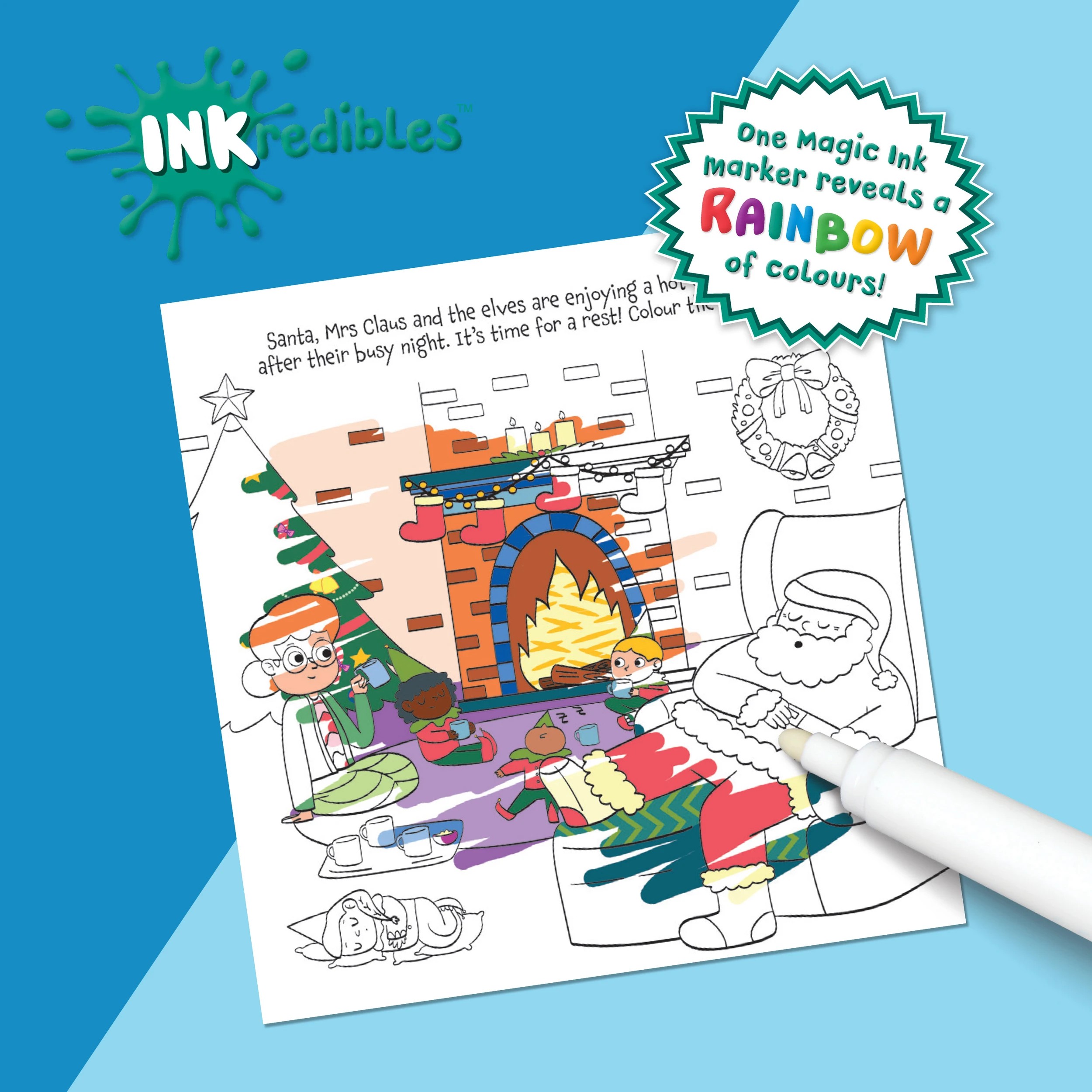 7 INKredibles Christmas ColourBurst Mess-Free Activity Kit - Book, 7 of 9