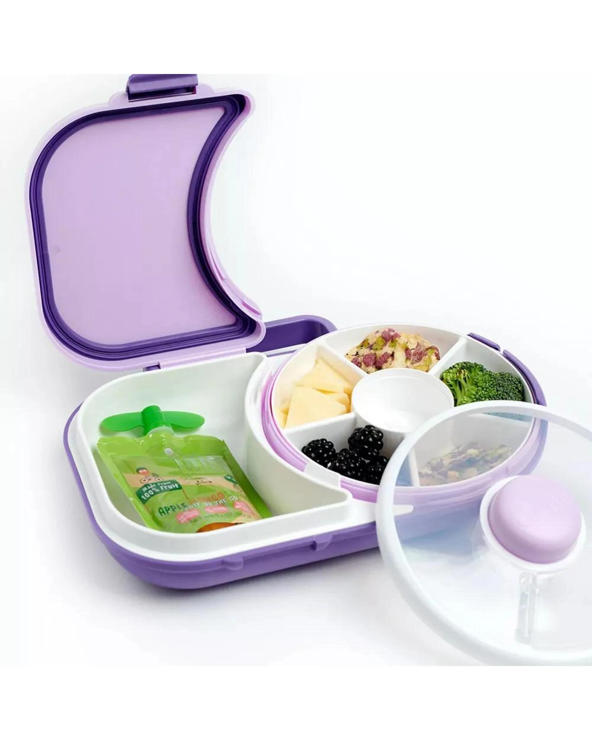 2 GoBe 2in1 Lunchbox With Original Snack Spinner - Purple, 2 of 3