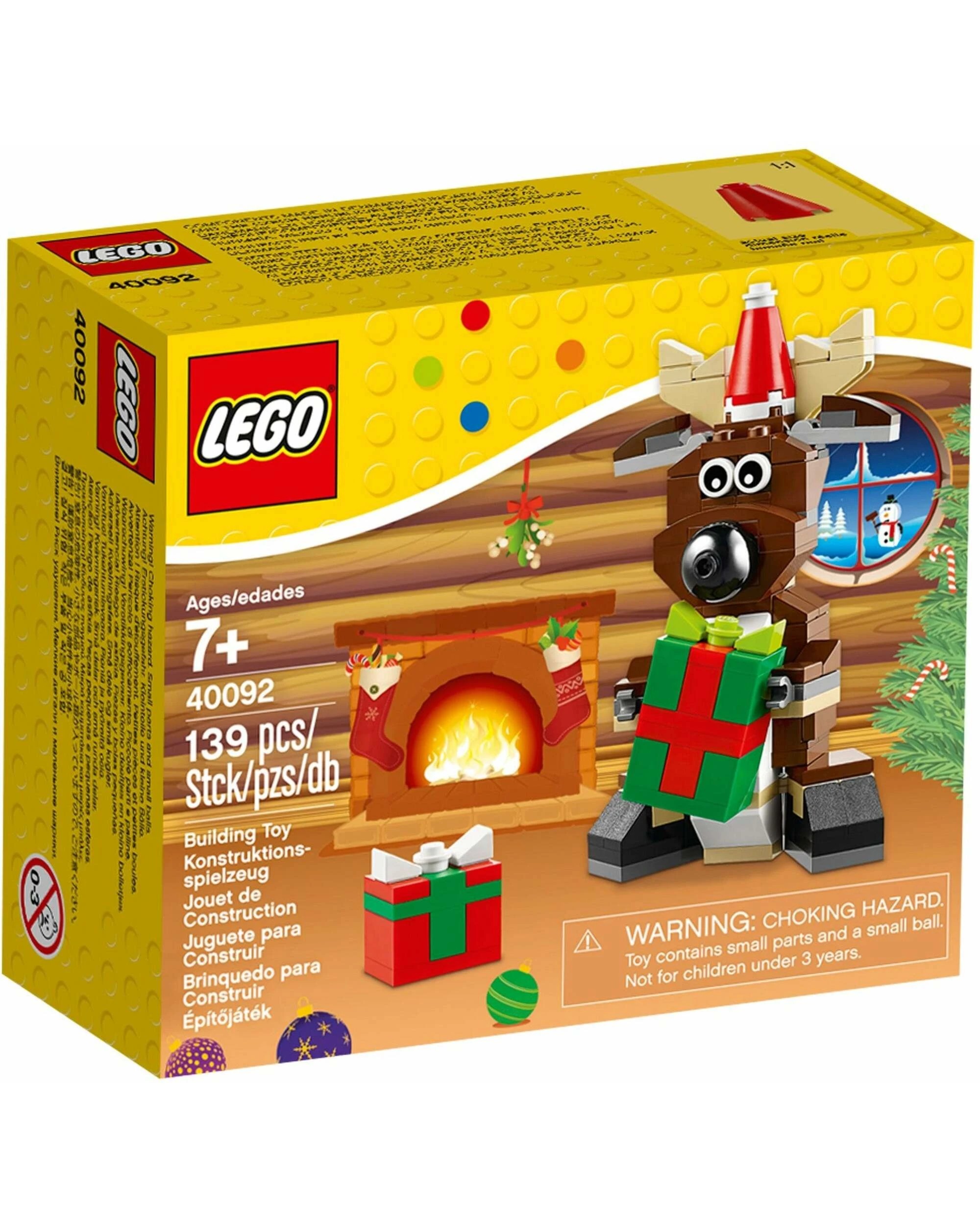 1 LEGO 40092 Reindeer Holiday Gift Figure - Posable with Elf Hat, 1 of 3