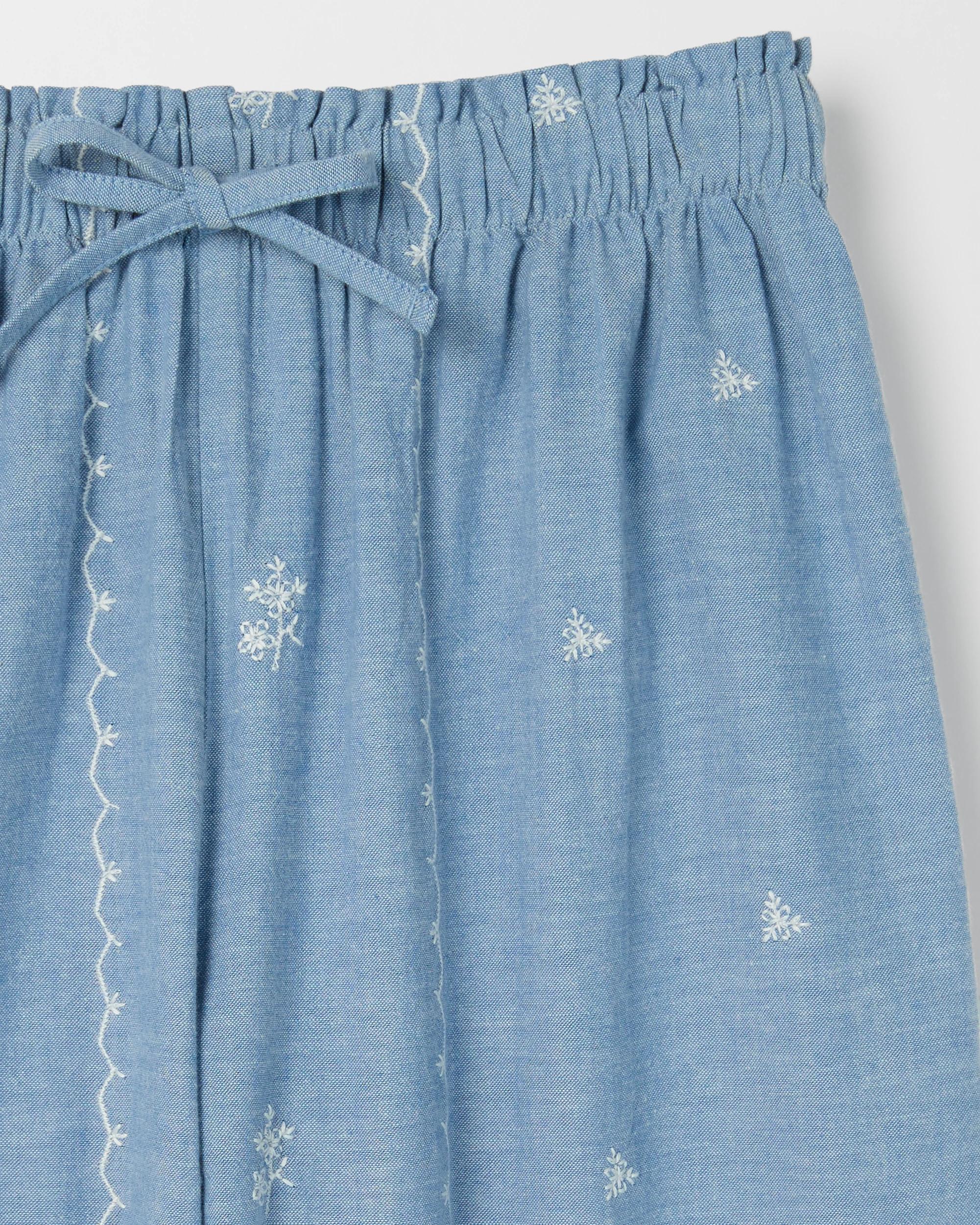 6 Target Kids Woven Wide Leg Pants CHAMBRAY, 6 of 6