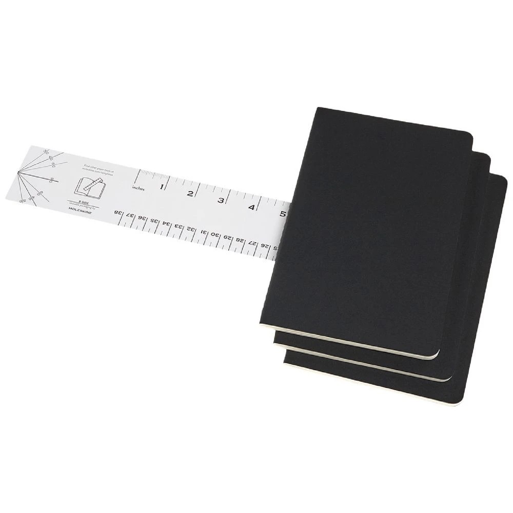 3 Moleskine Cahier Large Dot Grid Notebook Black 3 Pack, 3 of 5