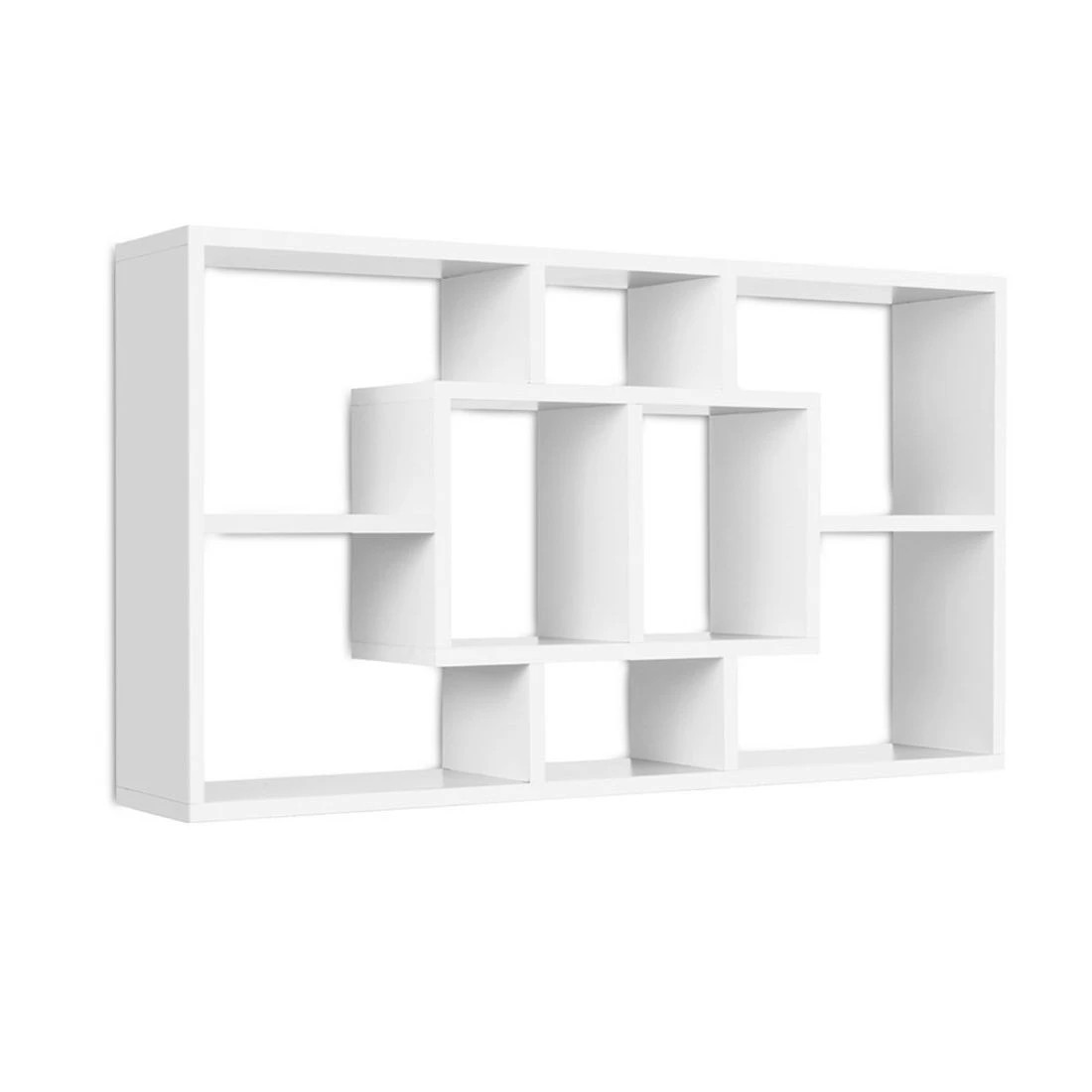 1 Artiss Floating Wall Shelves Bookshelf Display Storage Space Saving Modern Decor Easy Install Sturdy - White, 1 of 7