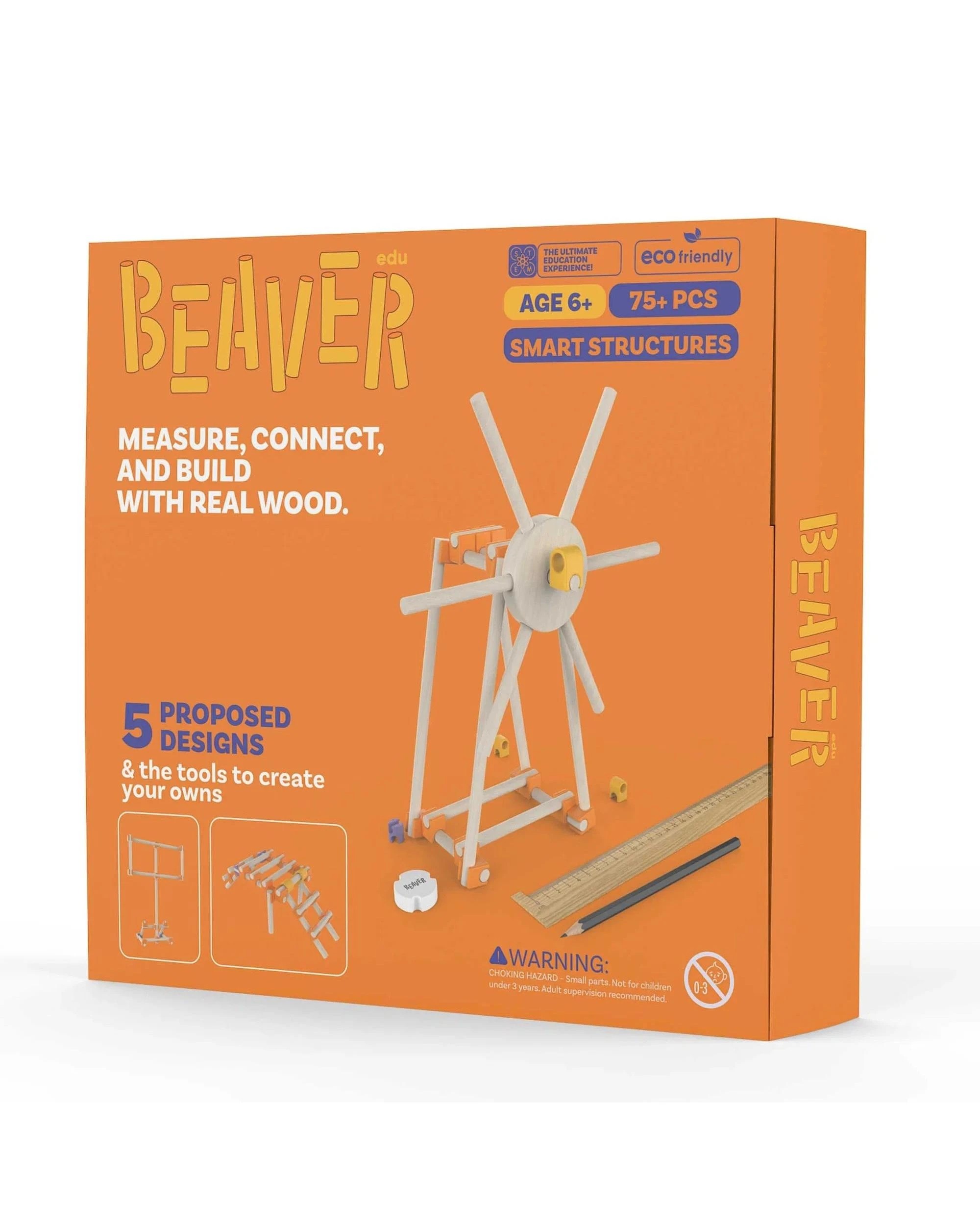 1 Beaver Beginner Smart Structures 75 Piece Model Kit, 1 of 7