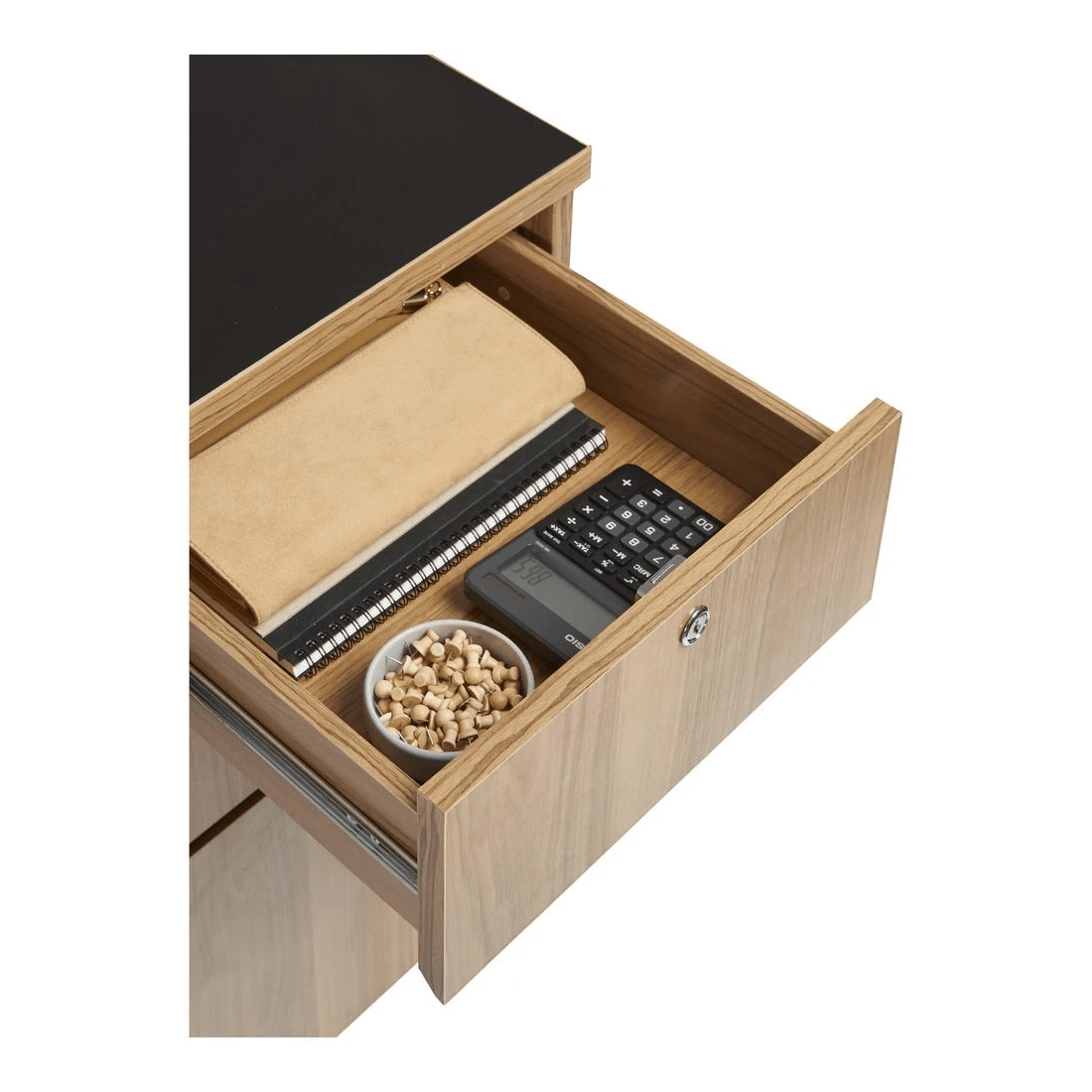 8 Washington 1500 x 1500mm Corner Workstation Black Walnut, 8 of 10