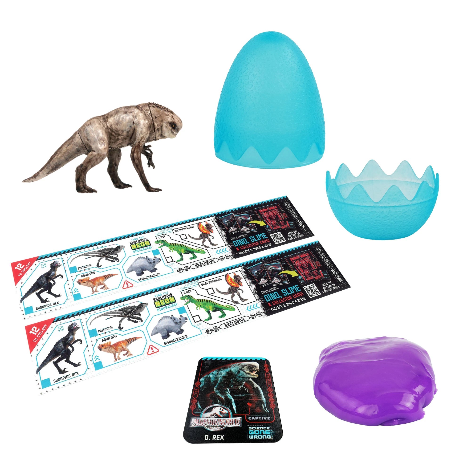 3 Jurassic World Captivz Science Gone Wrong Slime Egg - Assorted, 3 of 5
