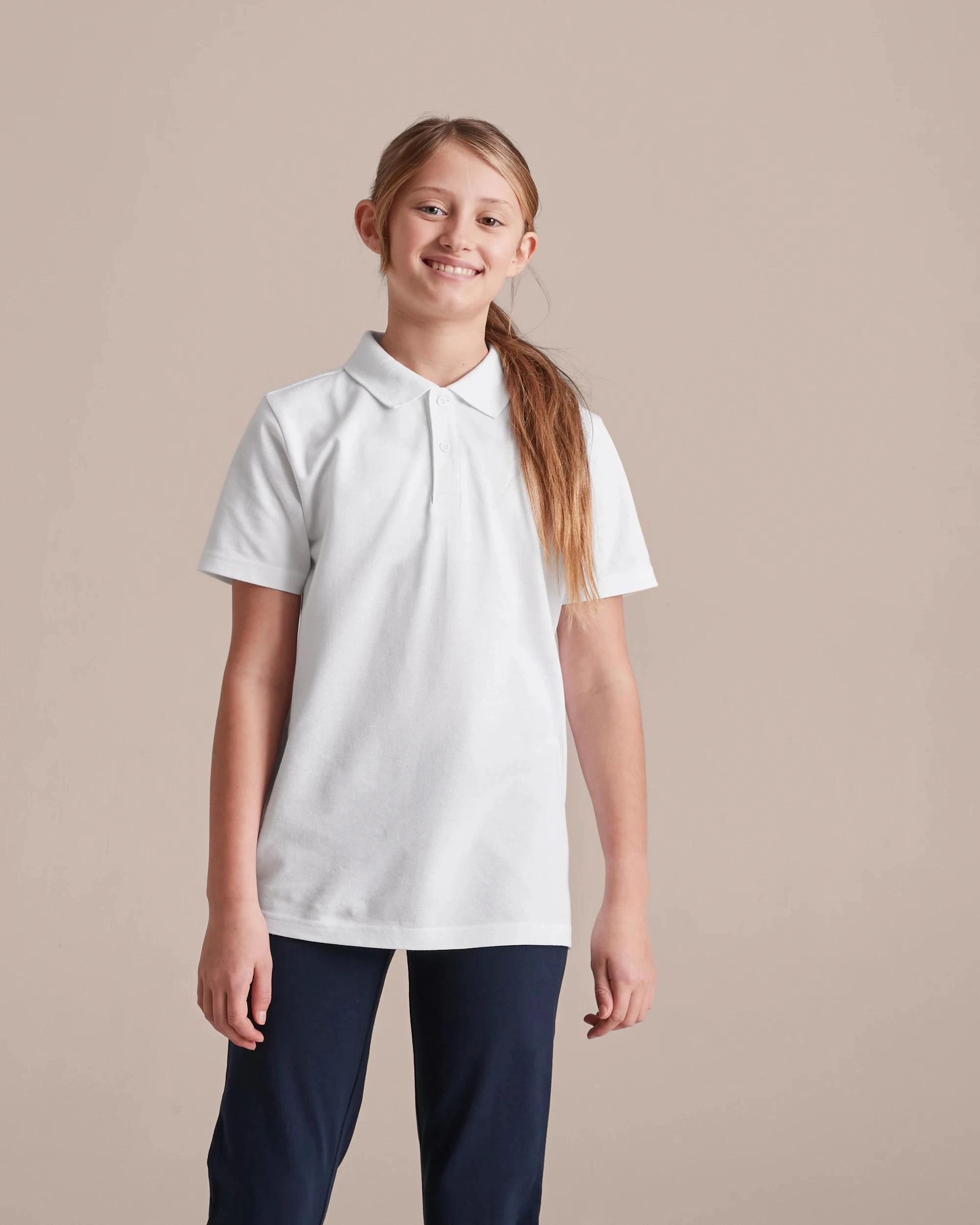 1 Target Short Sleeve School Polos WHITE, 1 of 10
