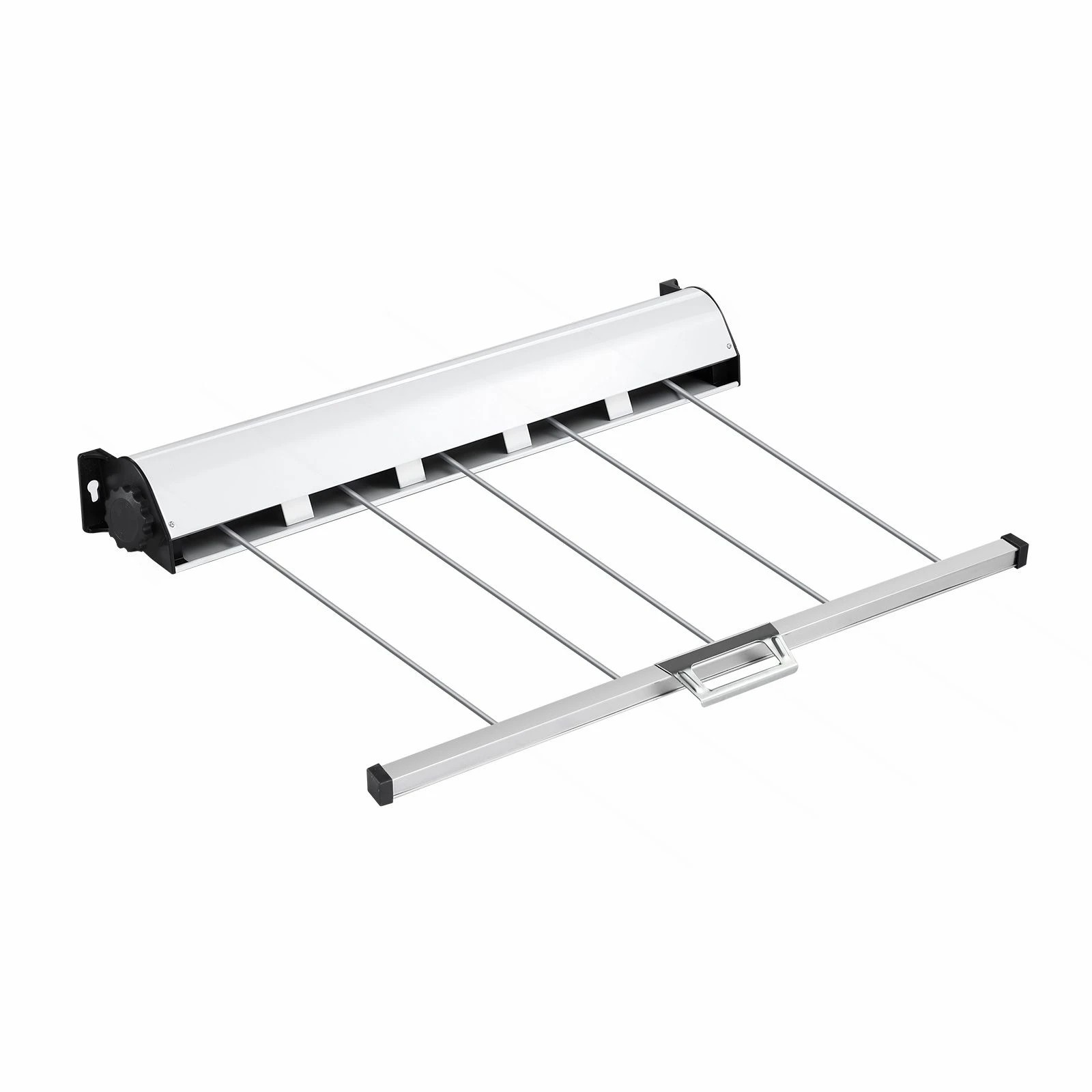 3 Ausway 40m Wall Mounted Washing Clothesline with 5 Retractable Lines, Extendable Laundry Drying Rack Airer, 3 of 6