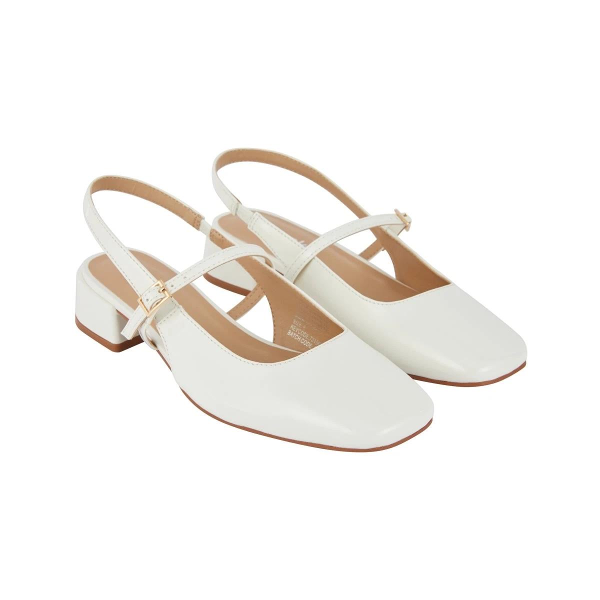 2 Low Block Heels Snw White, 2 of 5