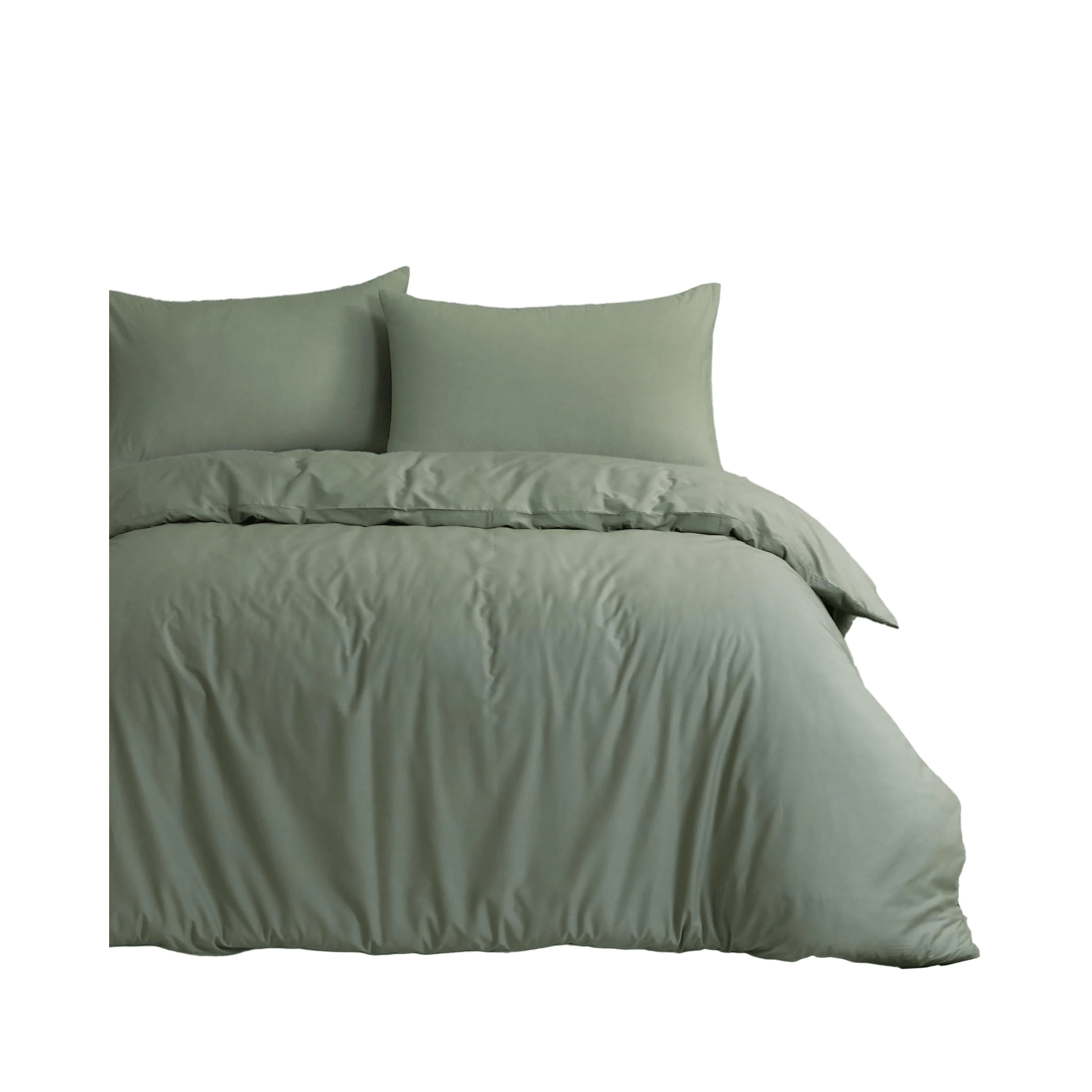 1 Amsons Royale 100% Cotton Quilt Cover Set — Double, Light Sage - Green, 1 of 2