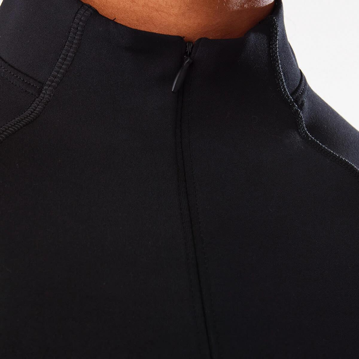 10 Active Womens Long Sleeve 1/4 Zip Ultrasoft Top BLACK, 10 of 10