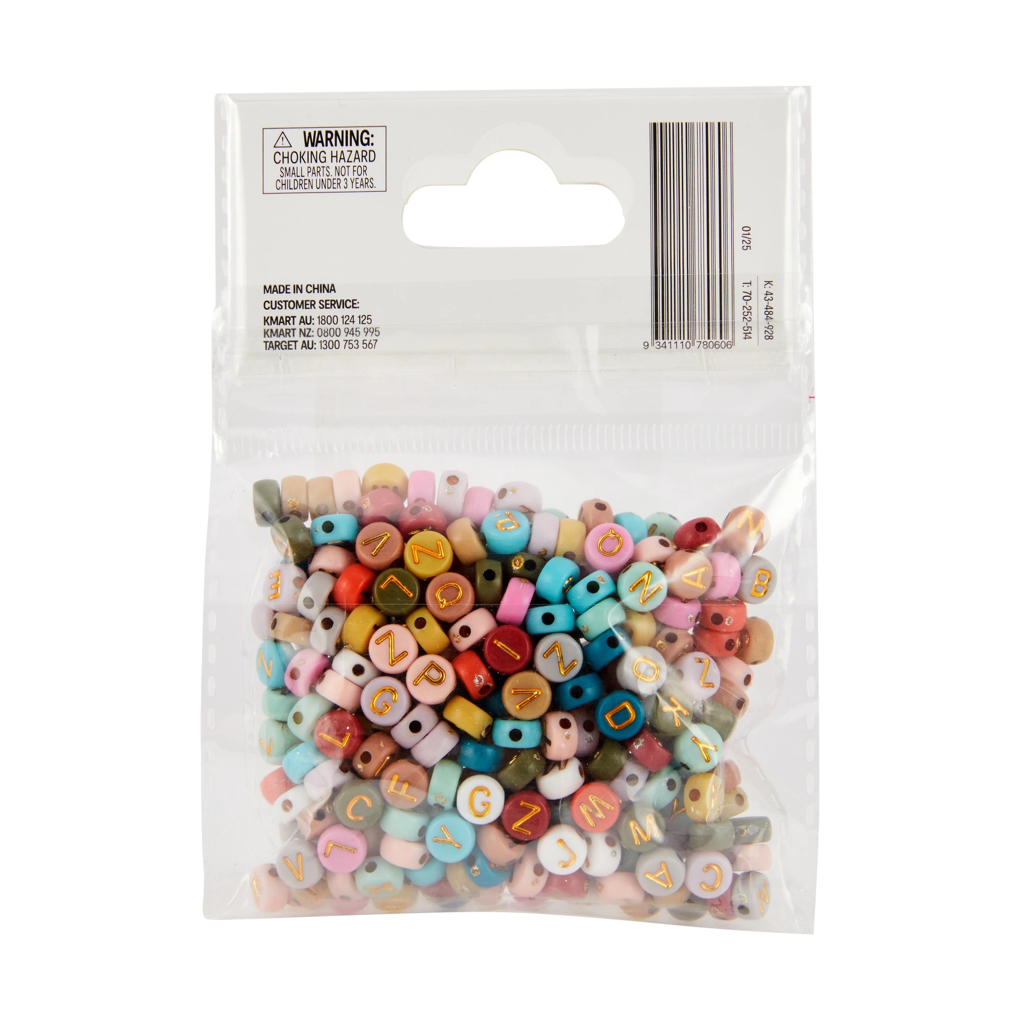 3 Jewellery Making Beads - Opaque Alphabet, 3 of 3