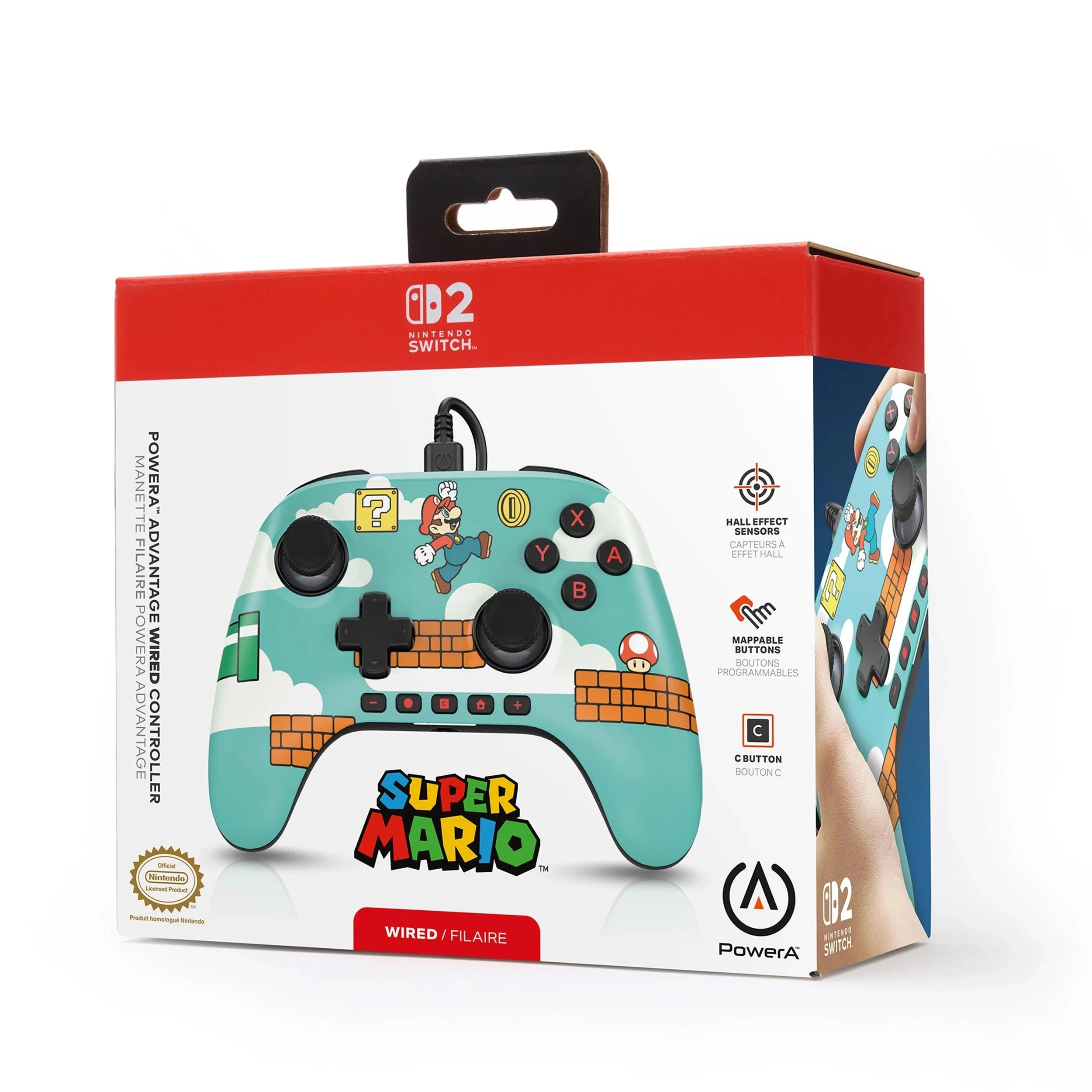9 Mario Time Wired Controller for Nintendo Switch 2 - Green, 9 of 9