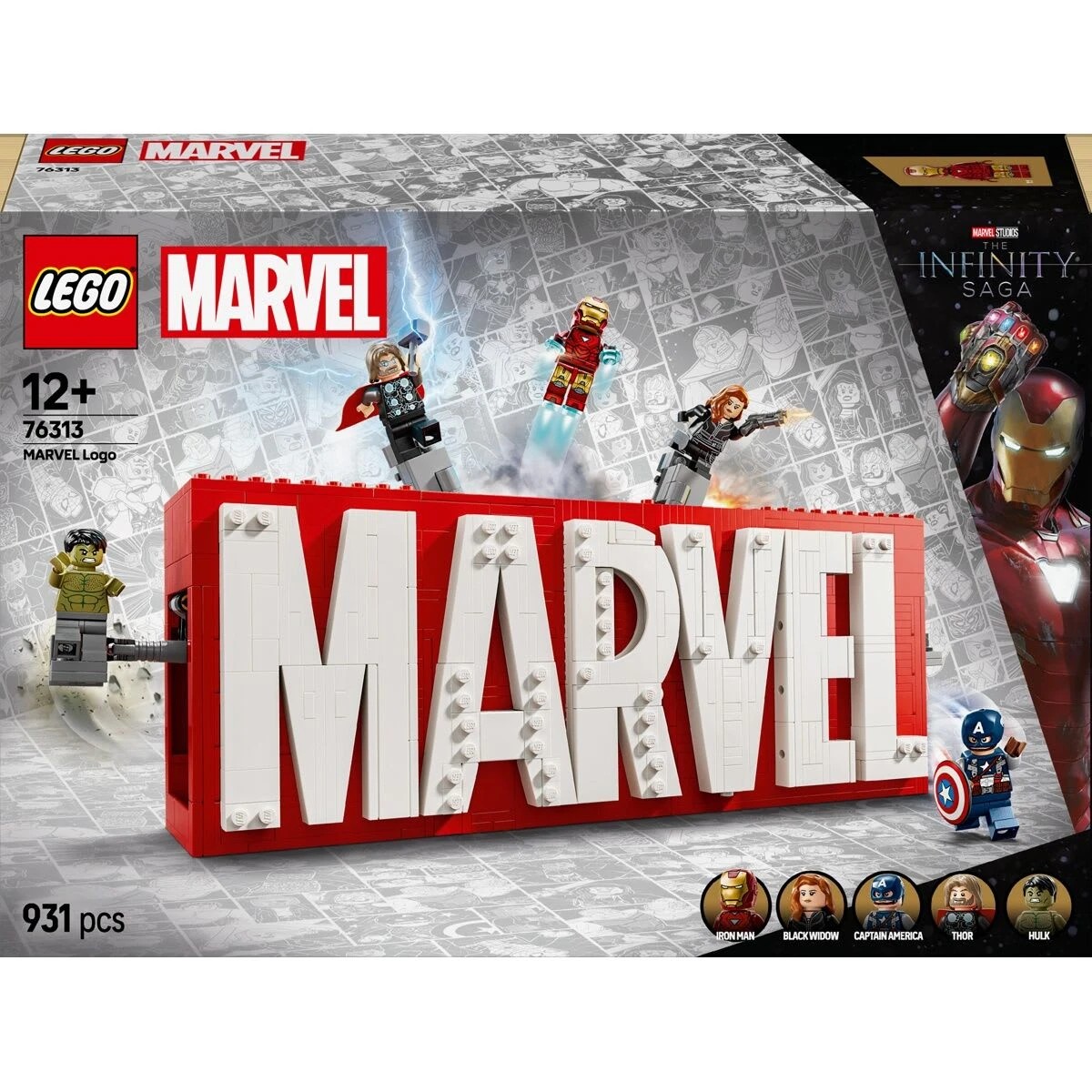 1 LEGO Marvel: Marvel Logo & Minifigures 76313, 1 of 10