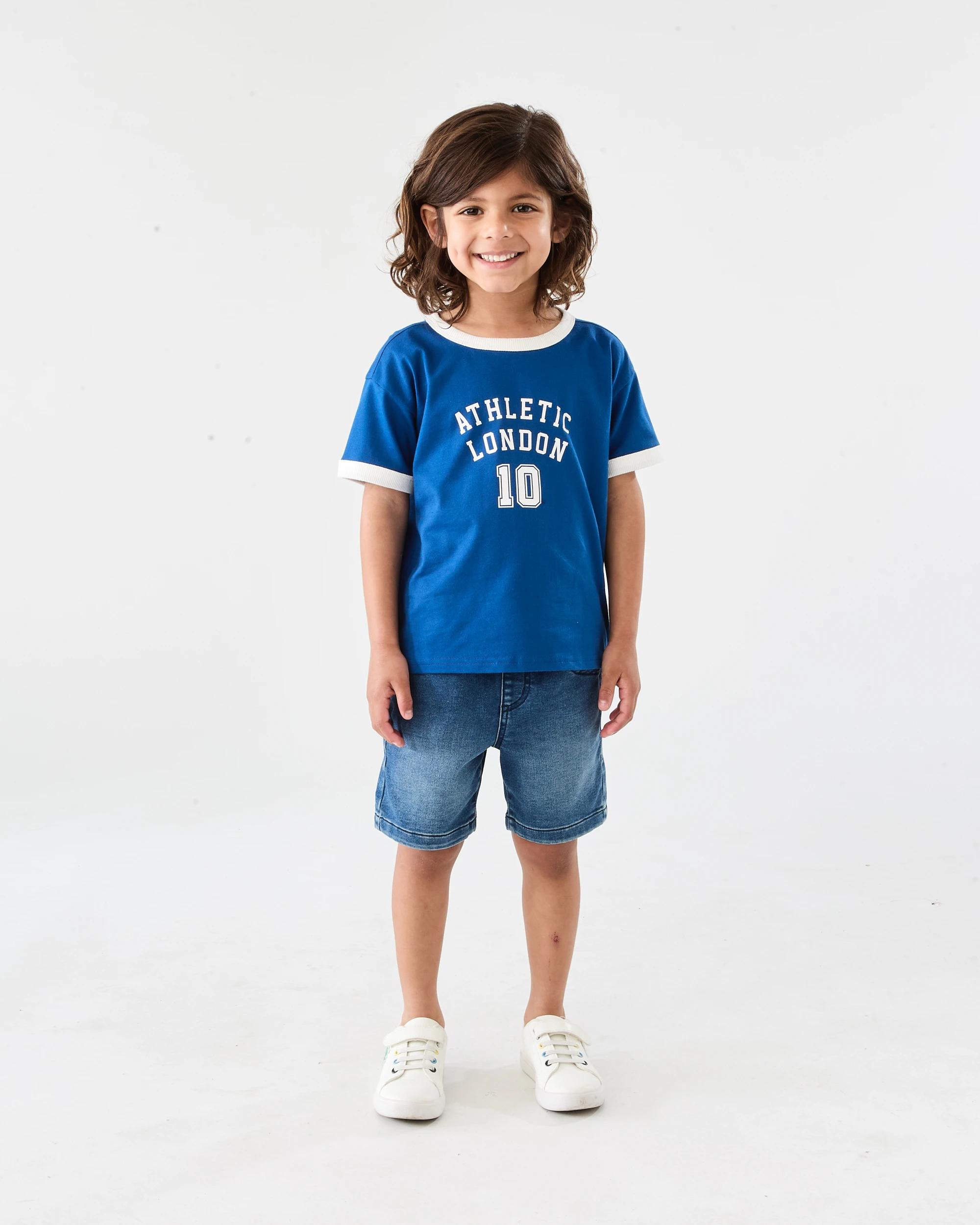 5 Ringer T-shirt Blu Varsit, 5 of 6