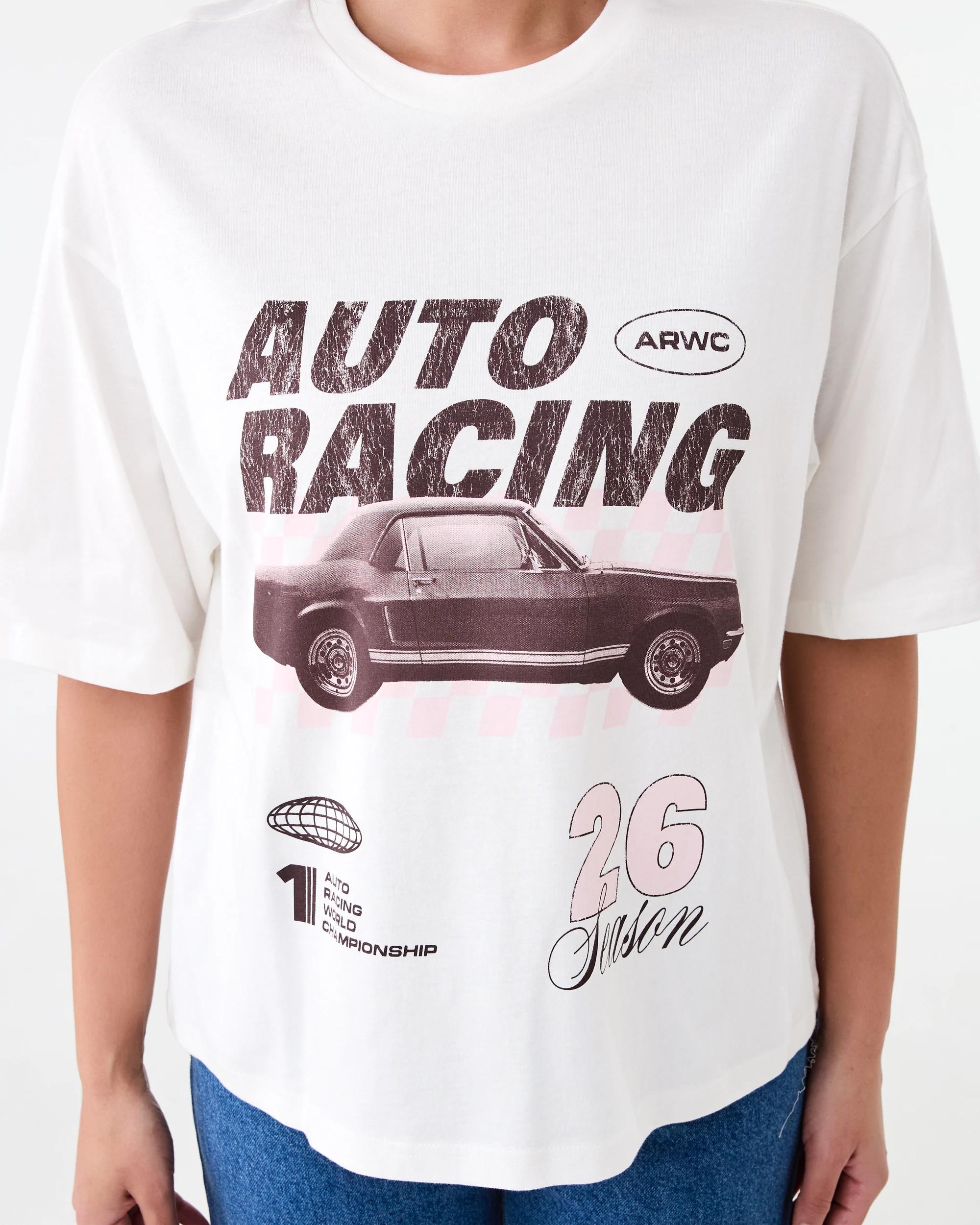 6 Short Sleeve Oversized Chopped Print T-shirt Racing, 6 of 6