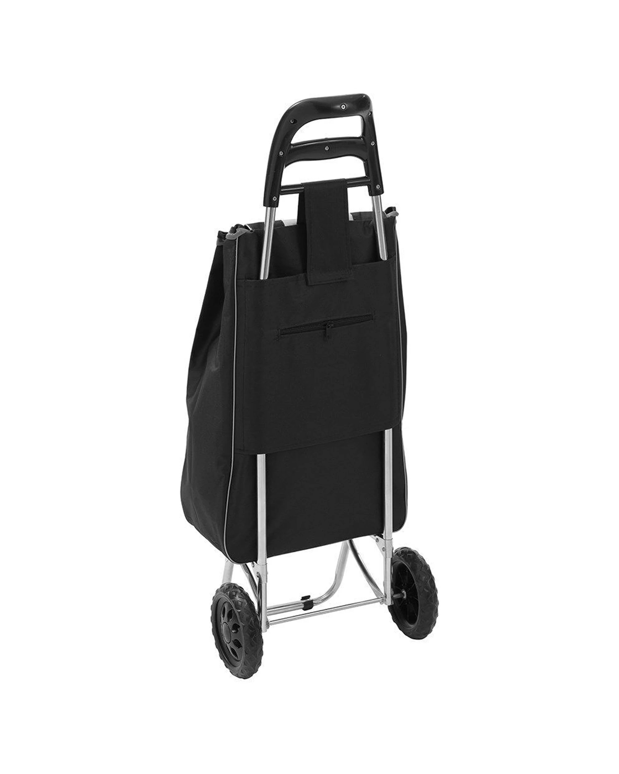 3 Boxsweden Portable Grocery Shopping Trolley With Wheels Foldable Durable - Black, 3 of 7