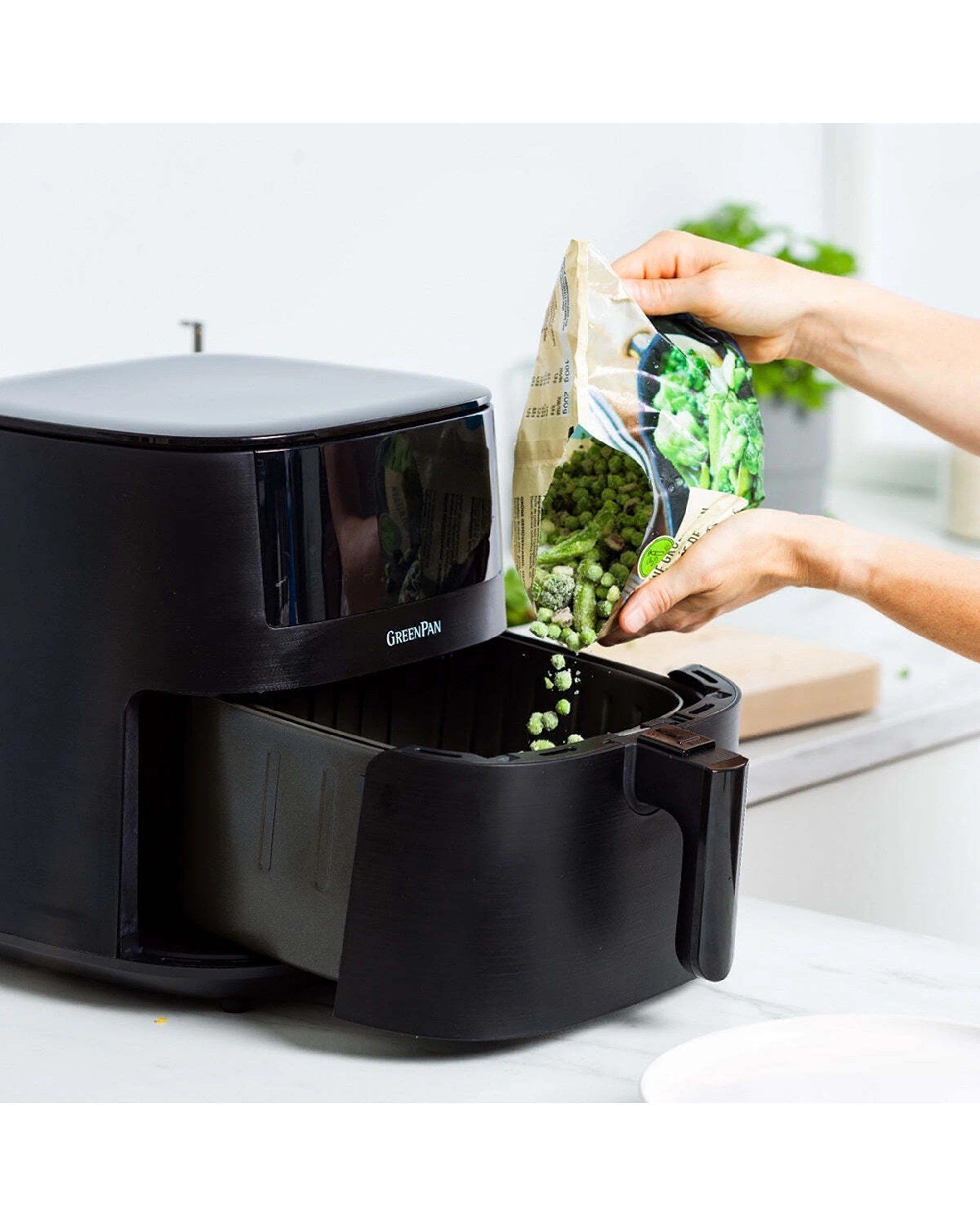 4 Greenpan Bistro 1 Basket Airfryer Home Kitchen Cookware Appliance - Black, 4 of 7