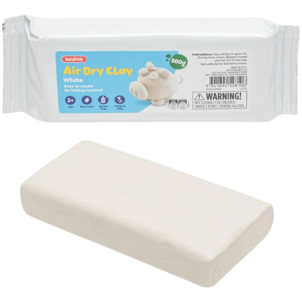 3 Kadink Air Dry Clay 500g White, 3 of 7