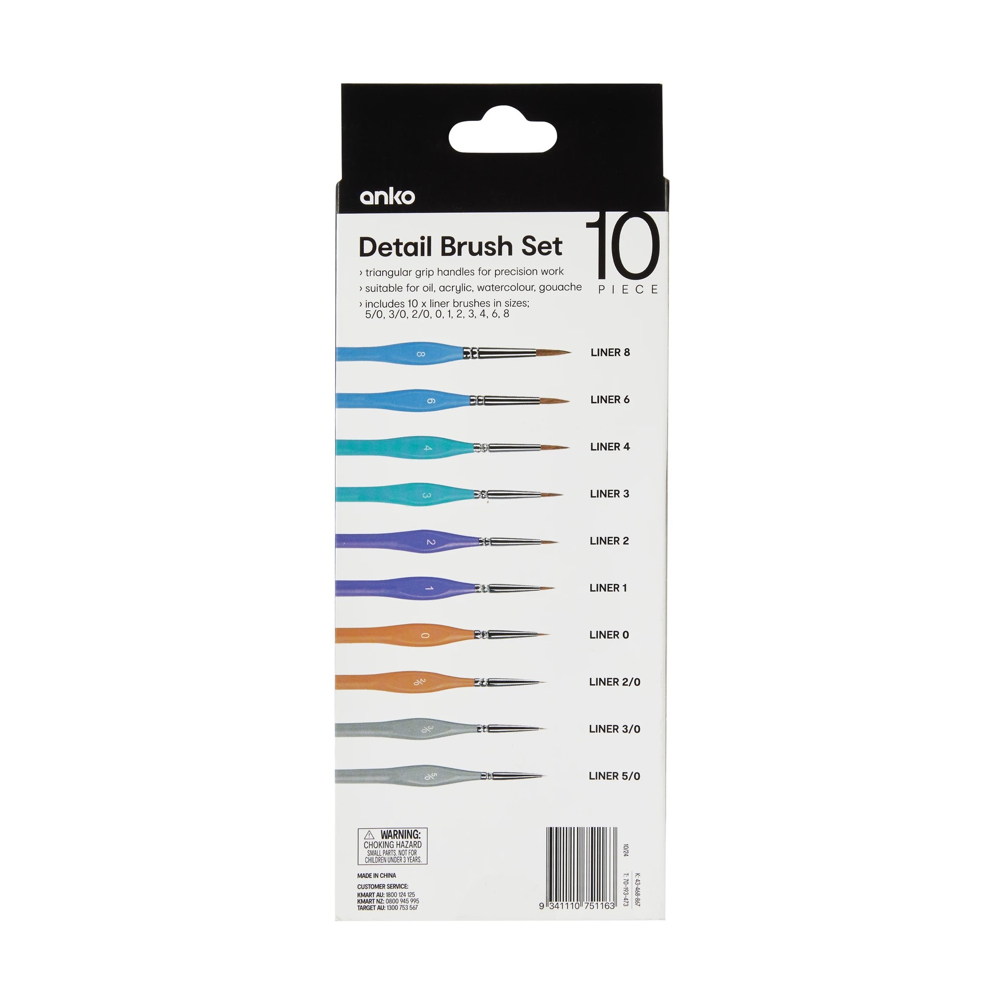 3 10 Piece Detail Brush Set, 3 of 3