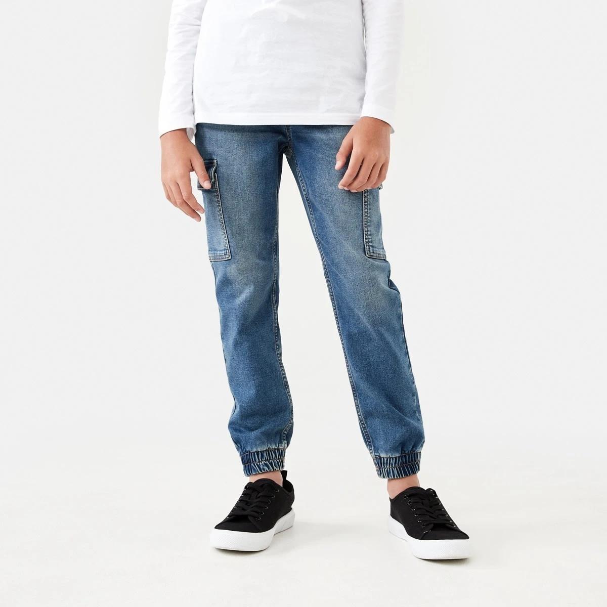 1 Denim Cargo Joggers Mid Wash, 1 of 9