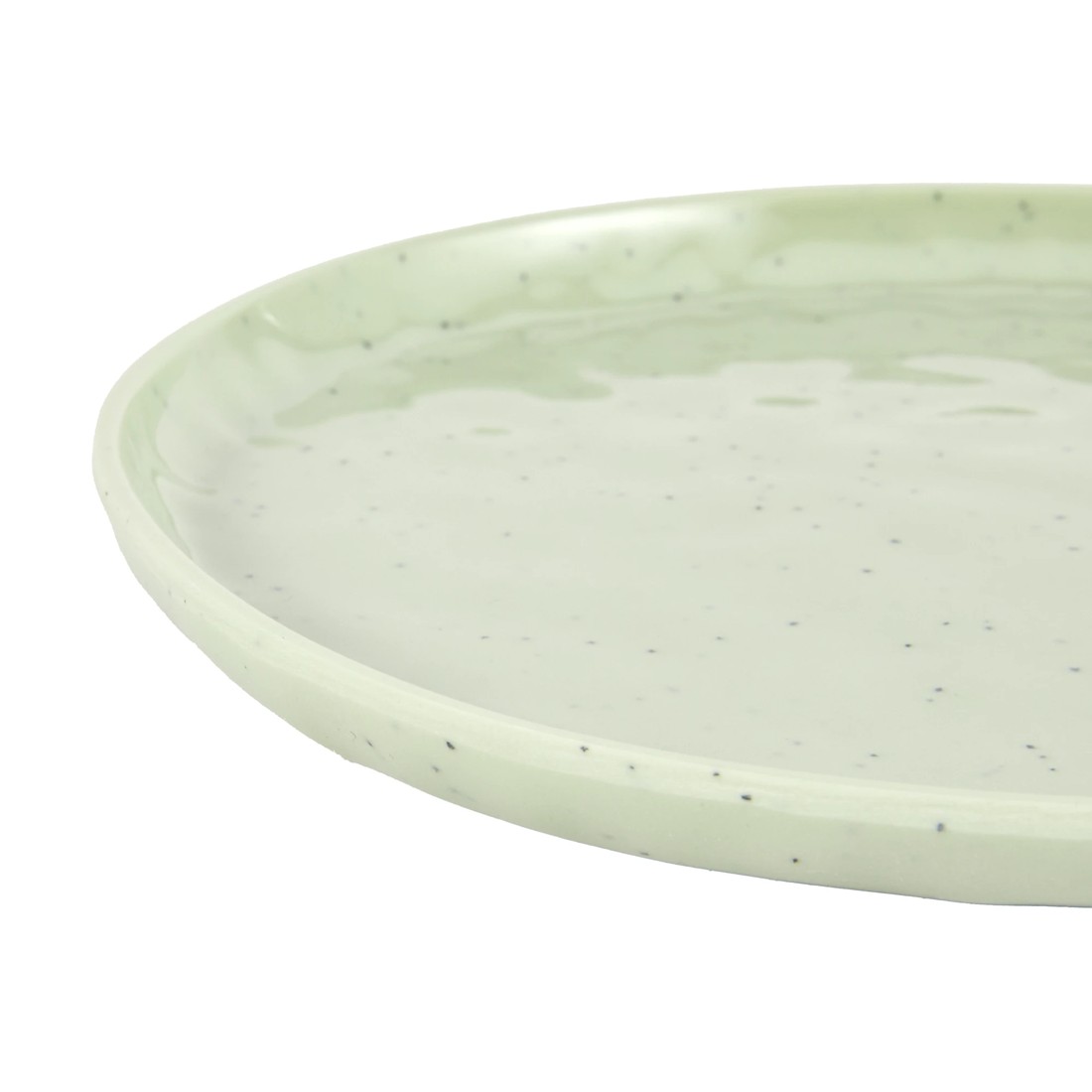 4 4 Pack Green Glazed Look Side Plates, 4 of 7