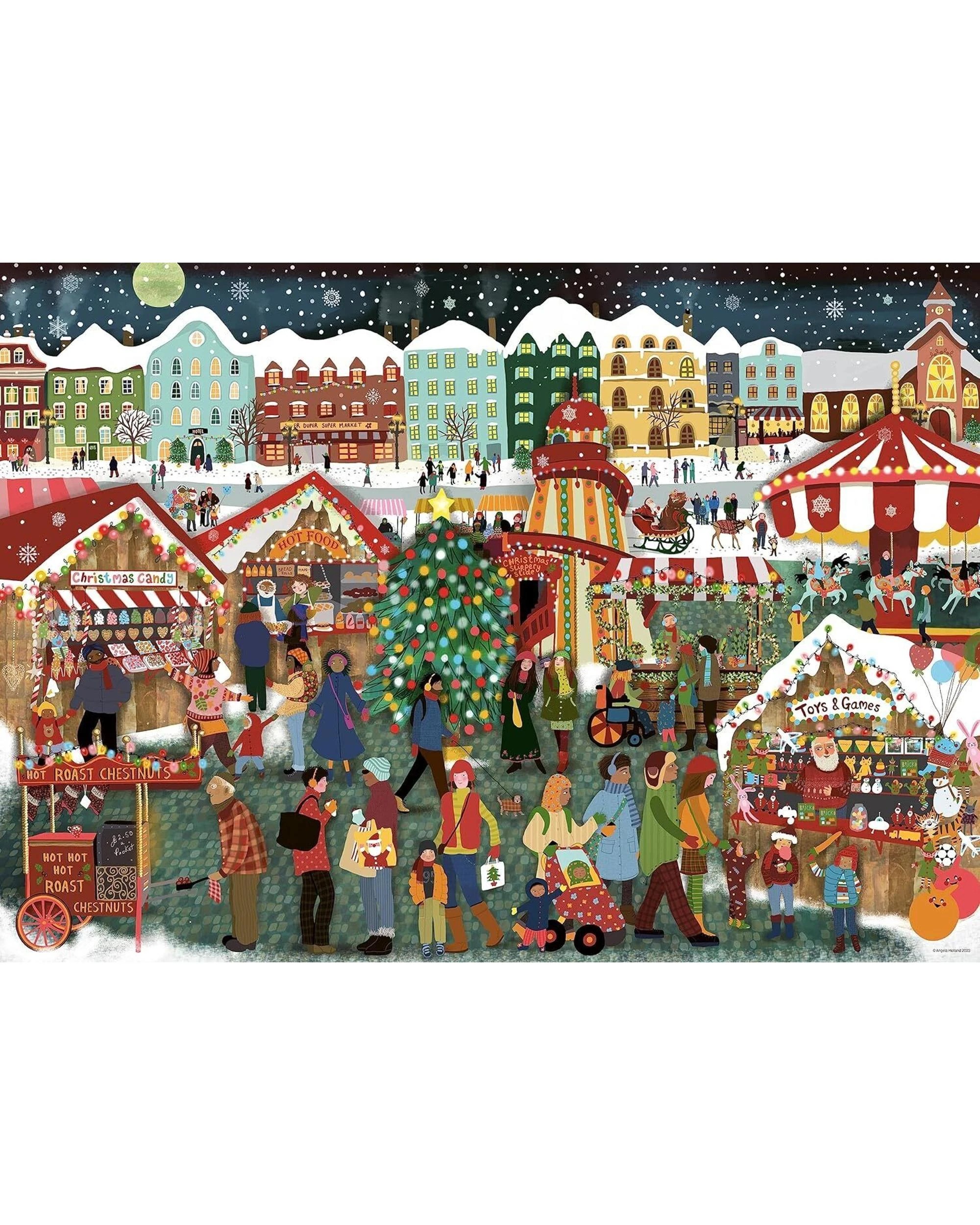 2 Ravensburger Christmas Market 1000 Piece Puzzle, 2 of 2