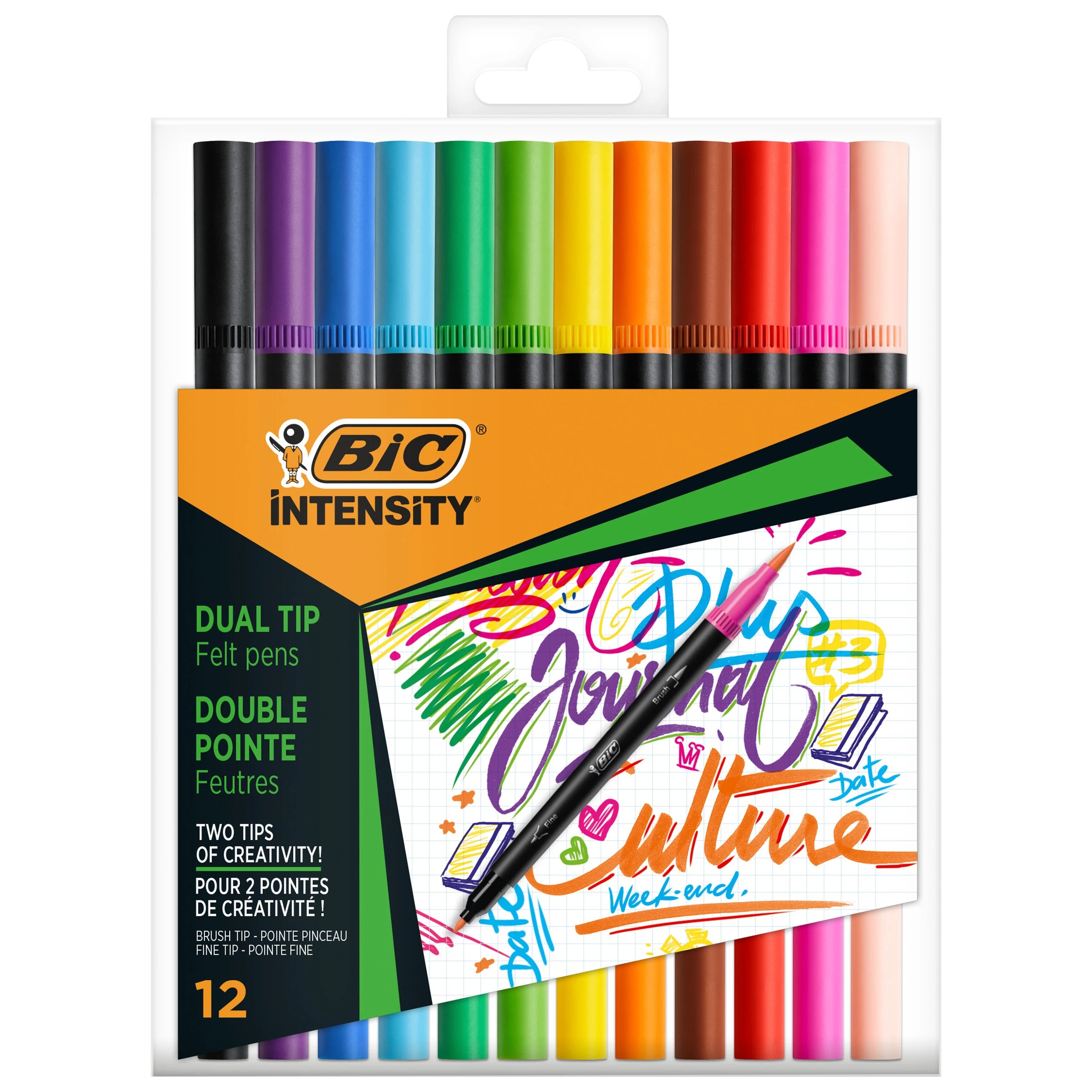 1 12 Pack BIC Intensity Dual Tip Felt Pens, 1 of 5