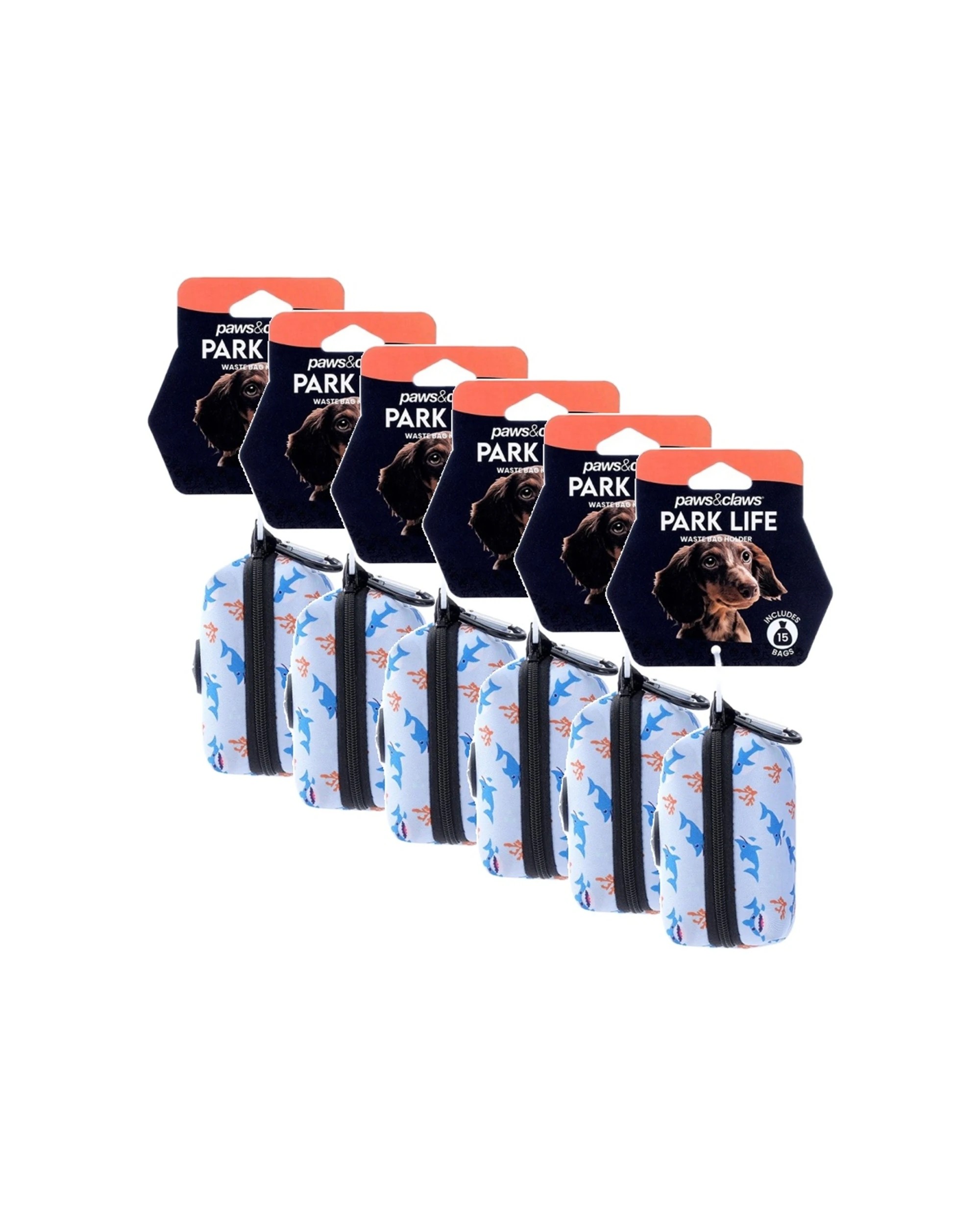 1 Paws & Claws 6PK Pet Dog Park Life Waste Bag Holder - Assorted, 1 of 7