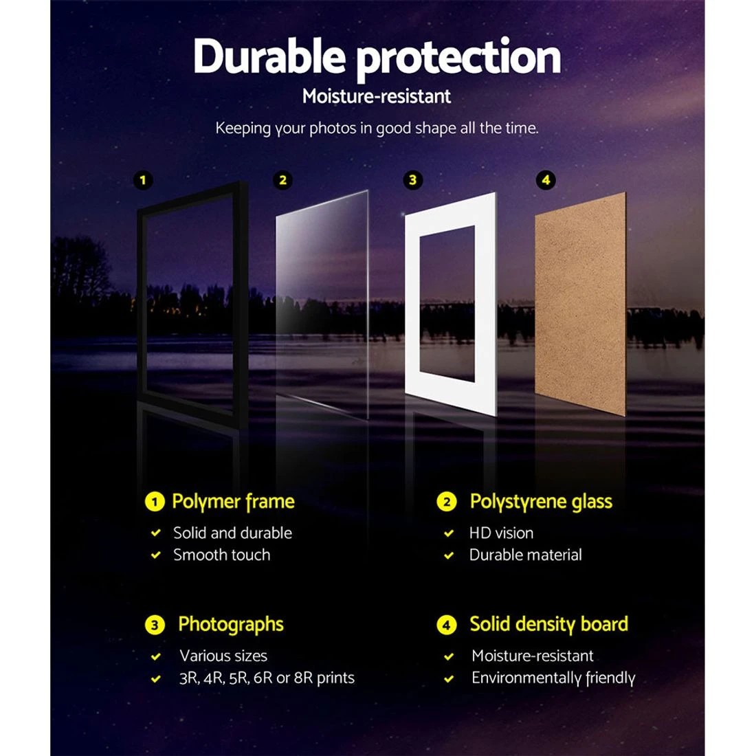 3 Artiss Photo Frames A3 Picture Painting Holder Set Home Decor 3PCS 12x17in - Black, 3 of 7