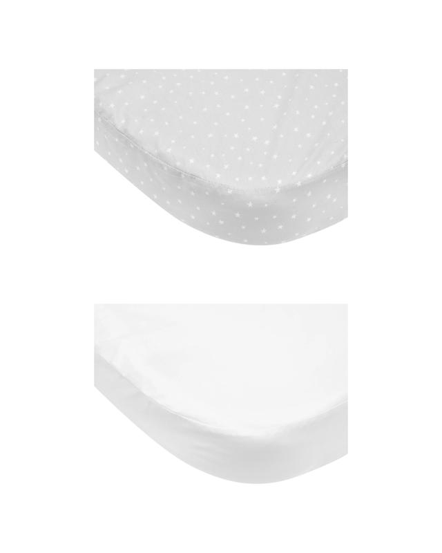 2 Pack Cotton Fitted Bassinet Sh