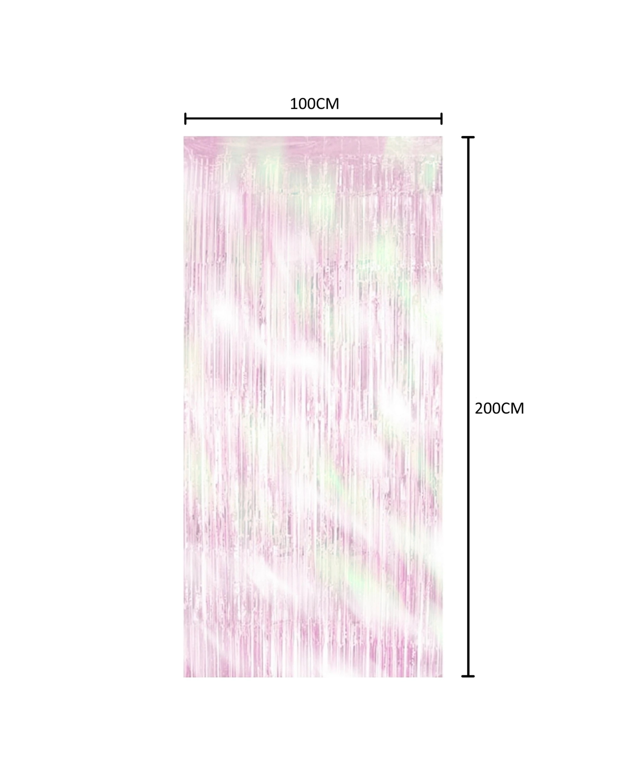 2 Iridescent Foil Backdrop Curtain 100cm x 200cm - Iridescent, 2 of 2