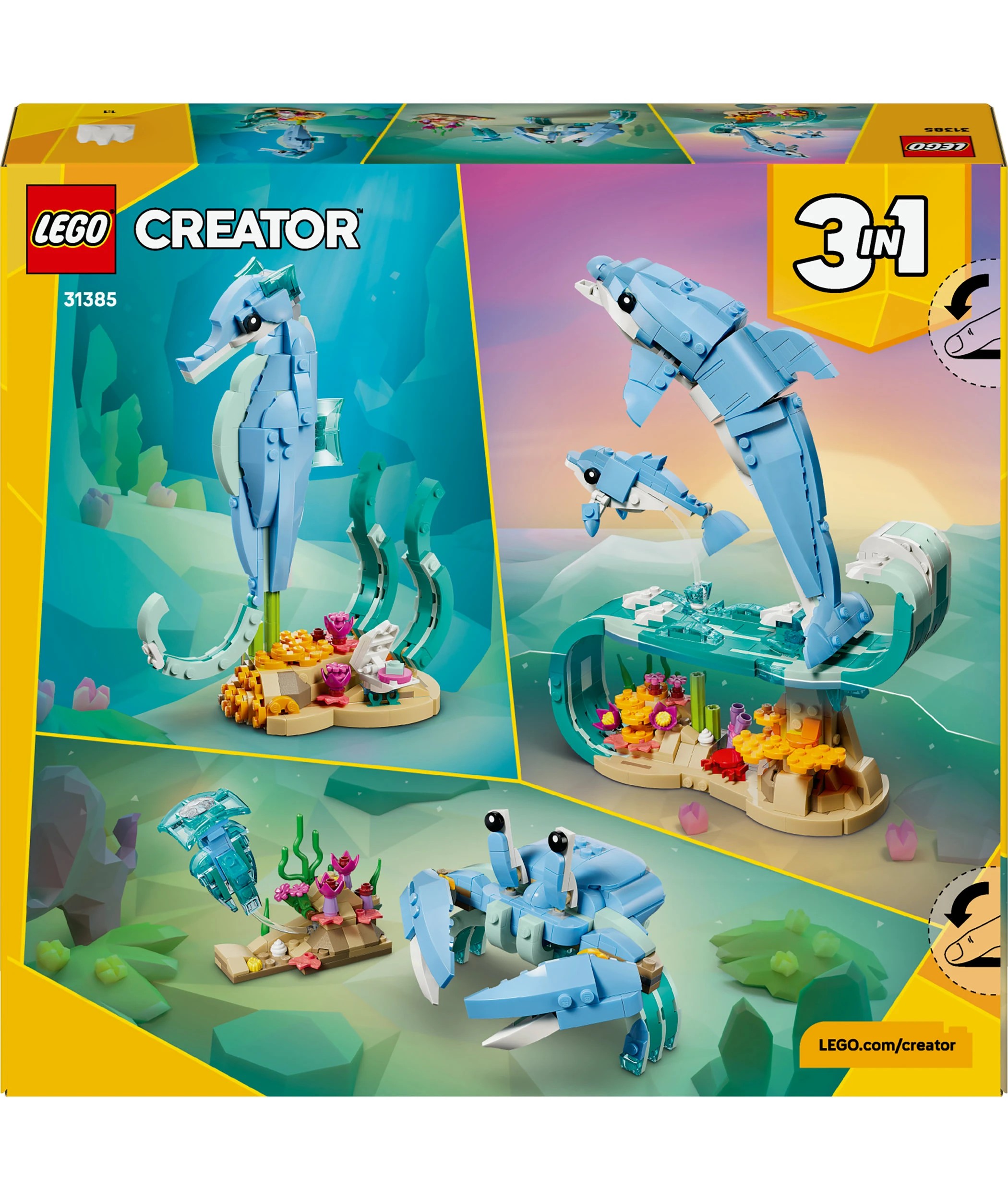 10 LEGO Creator 3 in 1 Sea Animals: Beautiful Dolphins 31385, 10 of 10