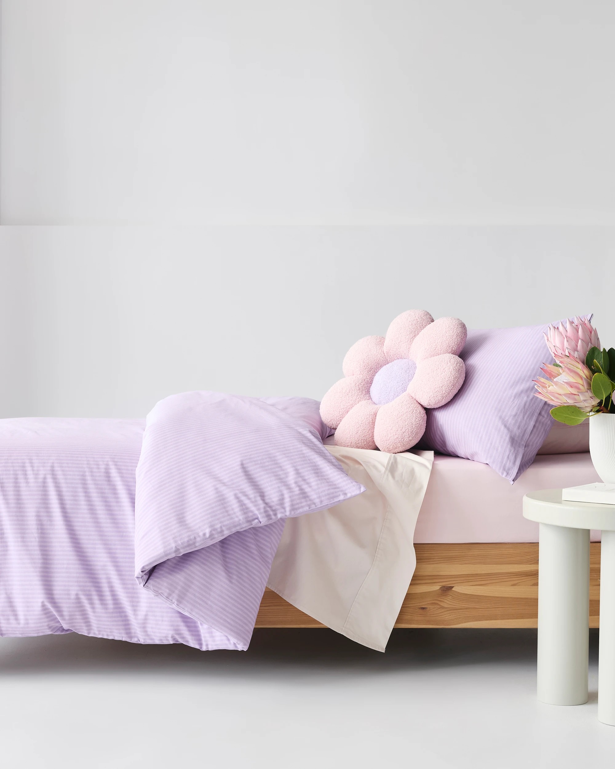 1 Target Cooper Stripe Australian Cotton Kids Quilt Cover Set - Single Bed - Purple, 1 of 4