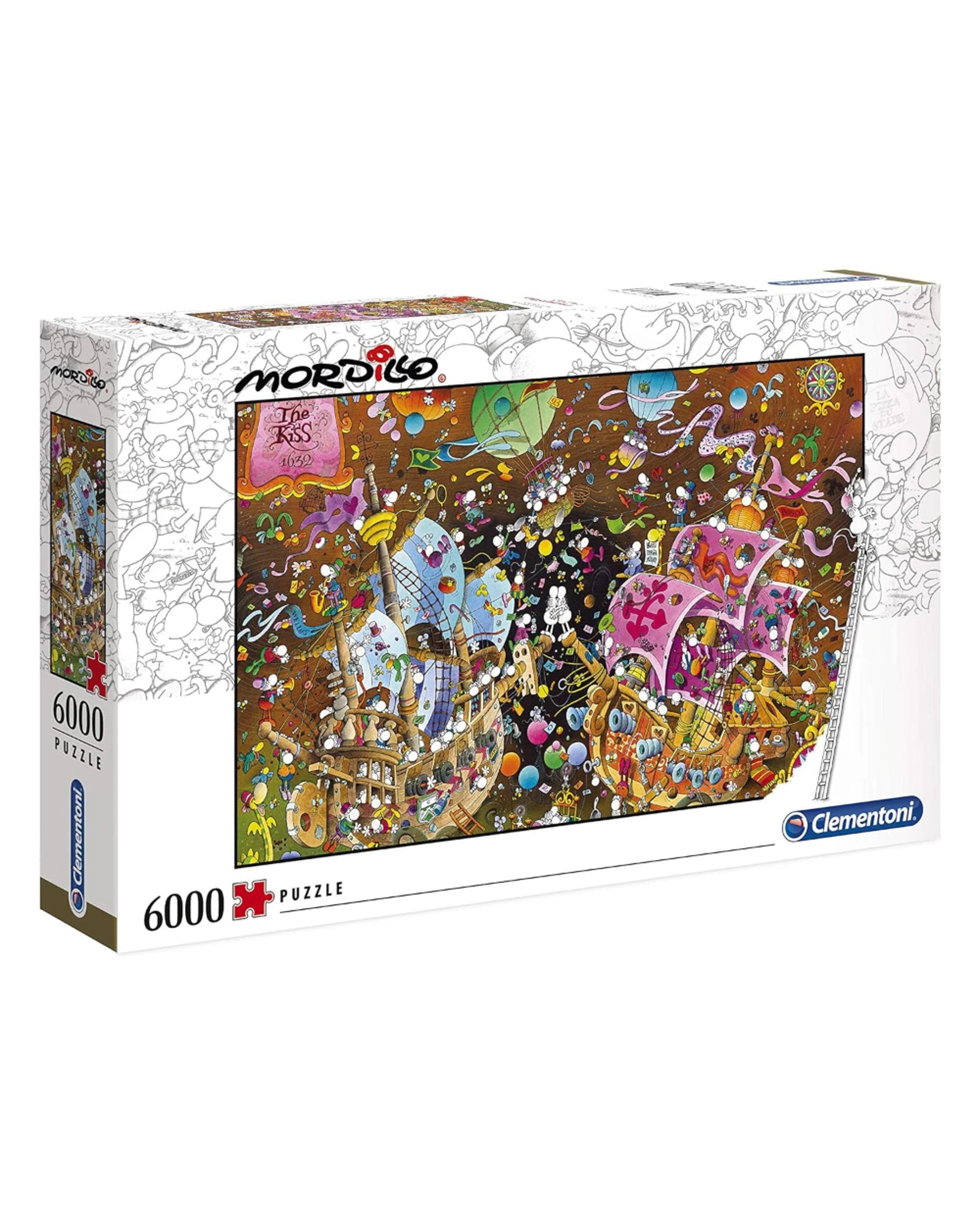 1 Clementoni Mordillo The Kiss 6000 Piece Jigsaw Puzzle - Multi, 1 of 3