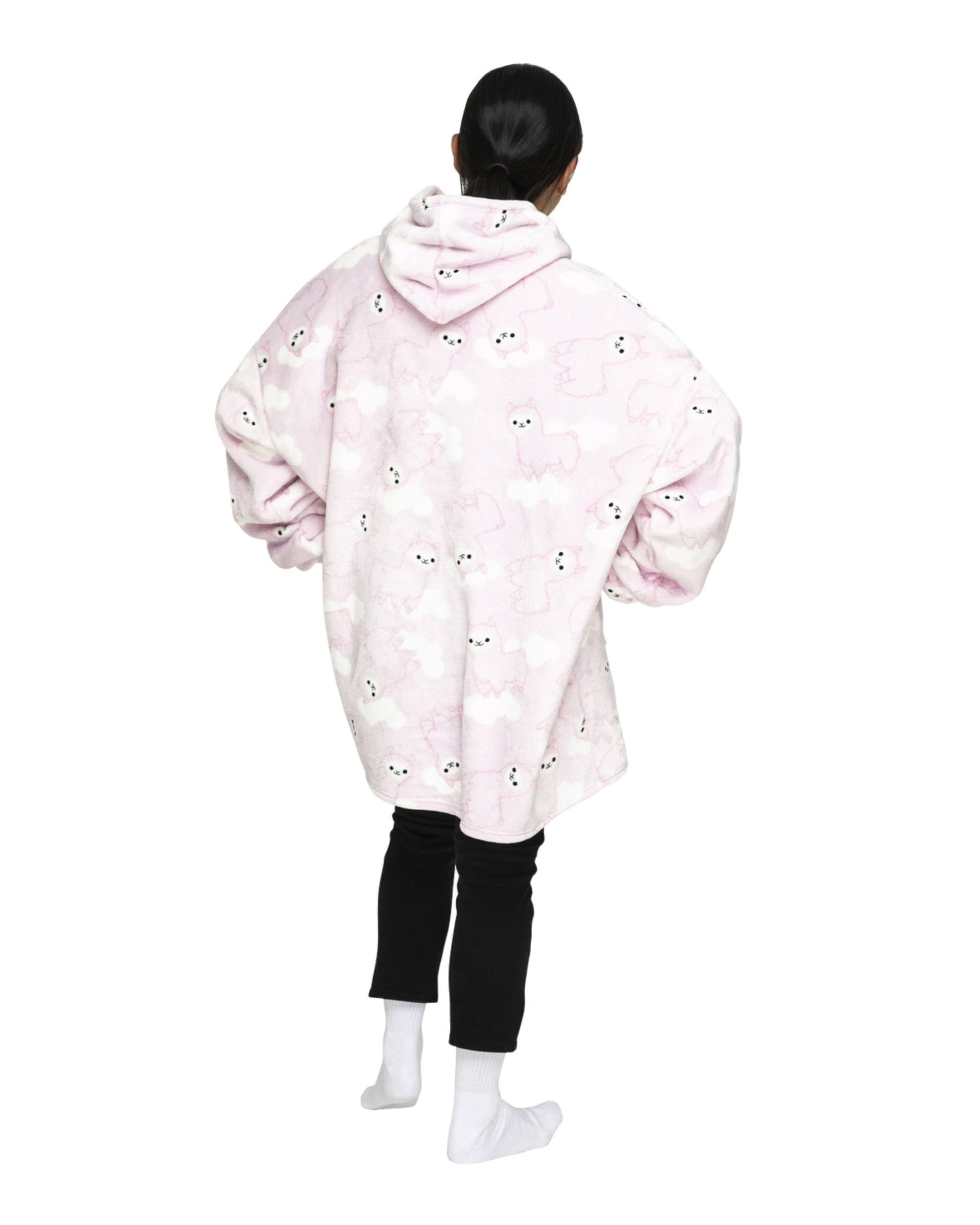 2 UGGO WEAR Giant Hoodie Llama Face Adult - ONE SIZE - Light Pink, 2 of 5