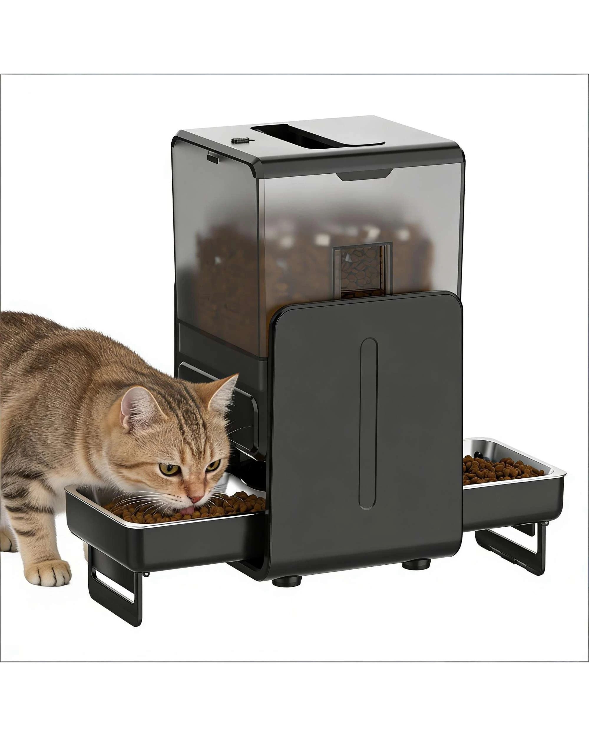 3 Advwin 5L Automatic Pet Feeder 2 Bowl Smart Cat Feeder, 3 of 7