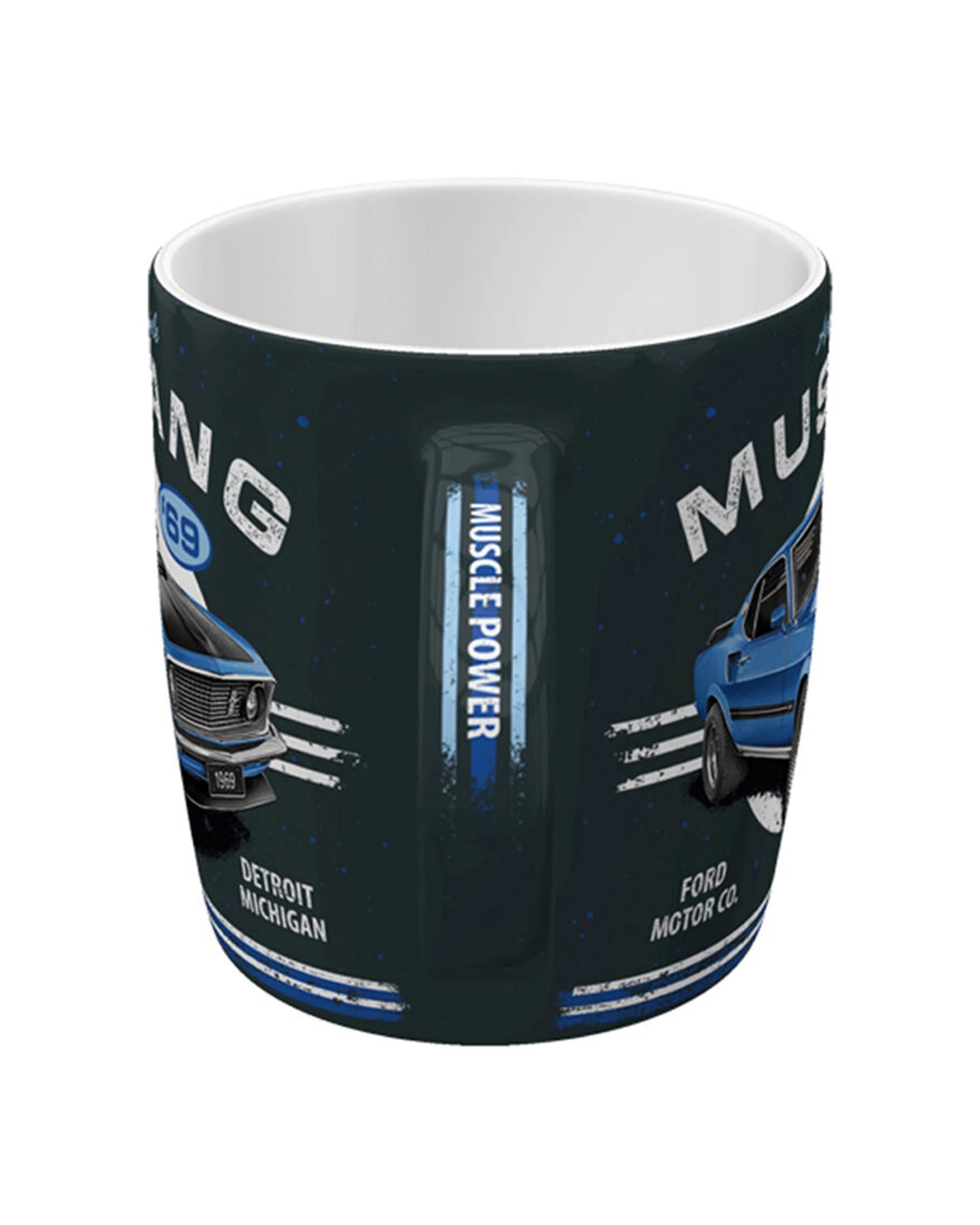 4 Nostalgic-Art 4PK Ceramic Mug 330ml Retro Design - Ford Mustang 1969 Mach 1 Blue - Blue, 4 of 6