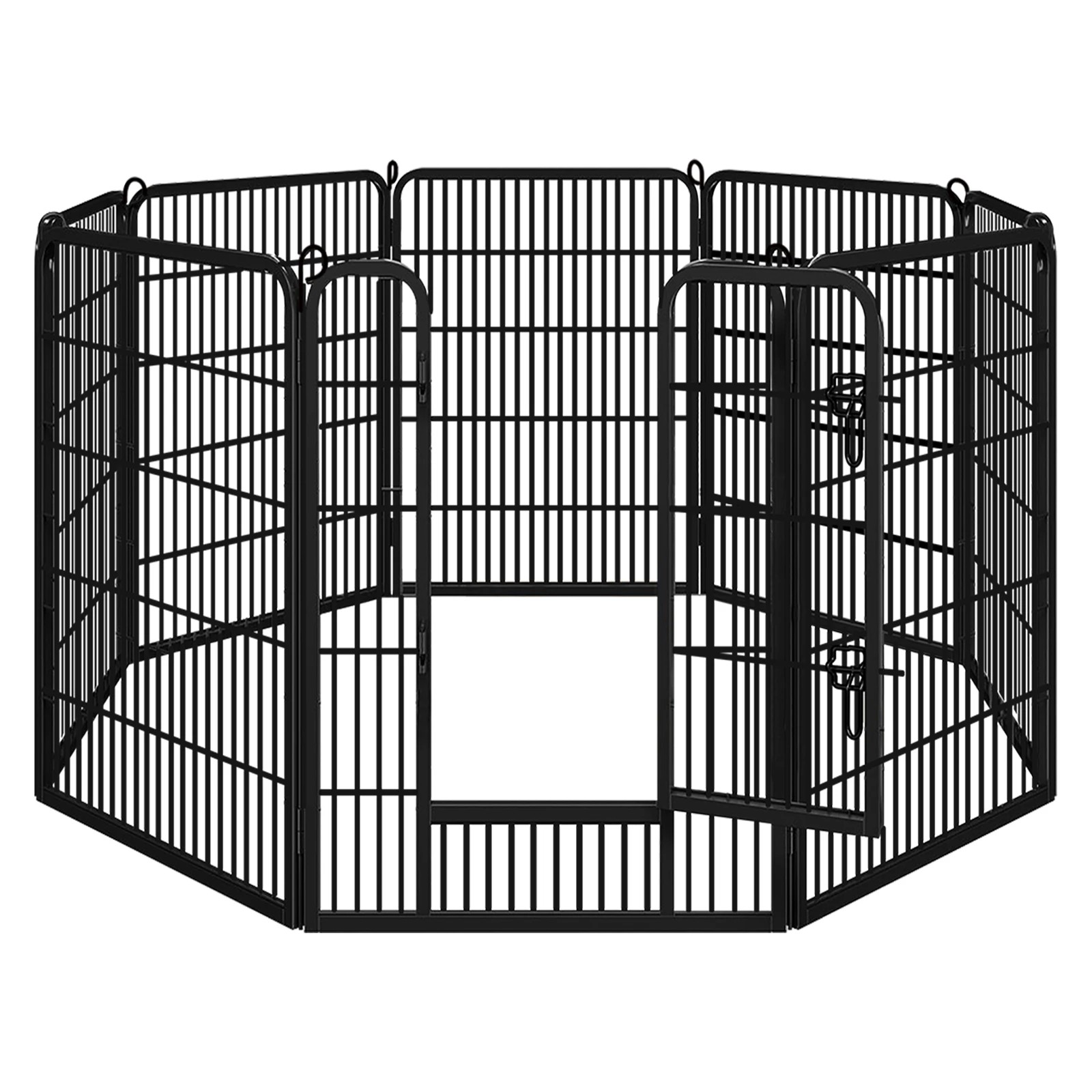8 Beastie Pet Playpen Large 8 Panel Fence Enclosure Dog Metal Exercise Pen 40 Inch - Black, 8 of 8