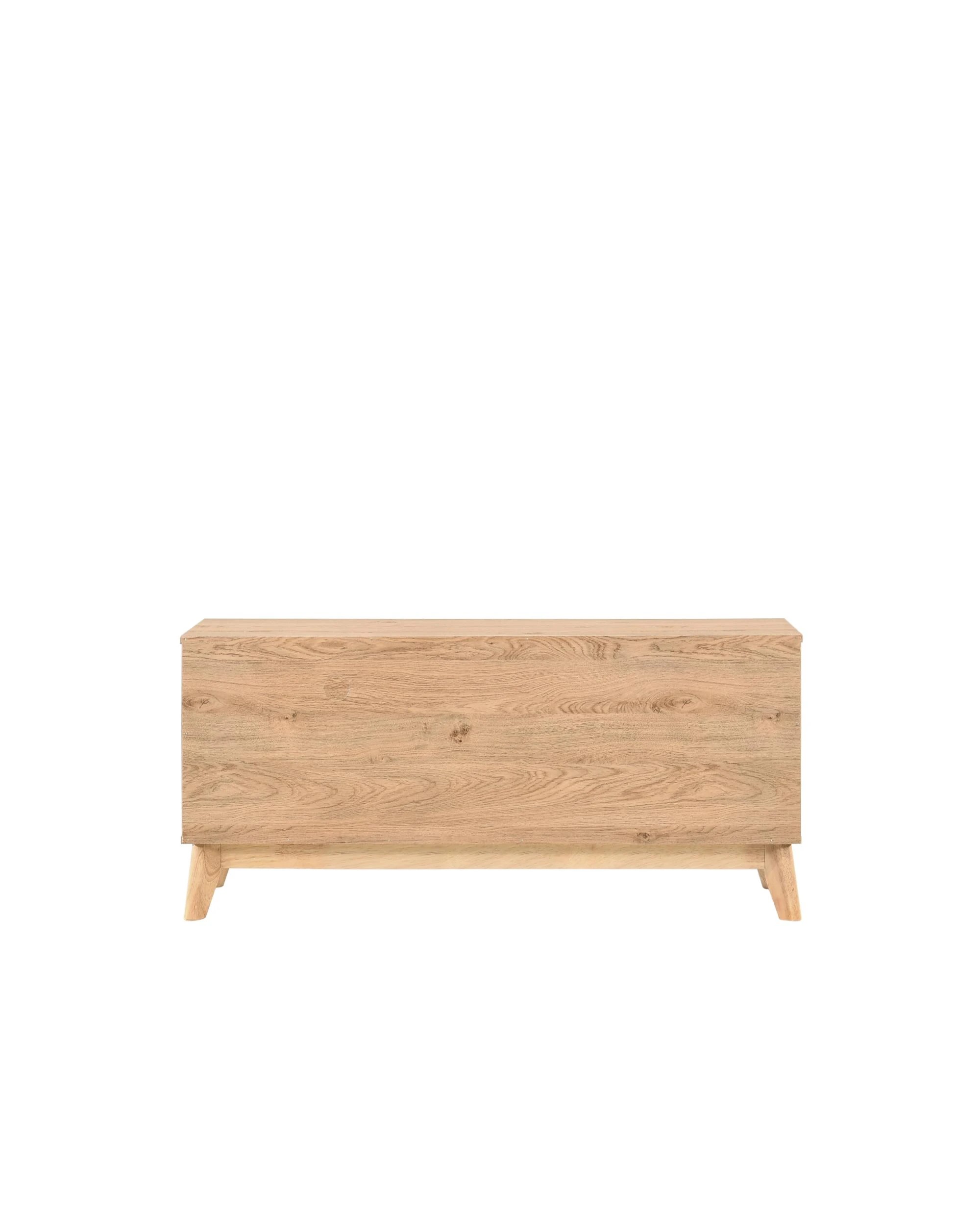 4 Kodu TV Entertainment Unit TV Stand 120cm 2 Drawers Oak - Natural, 4 of 7